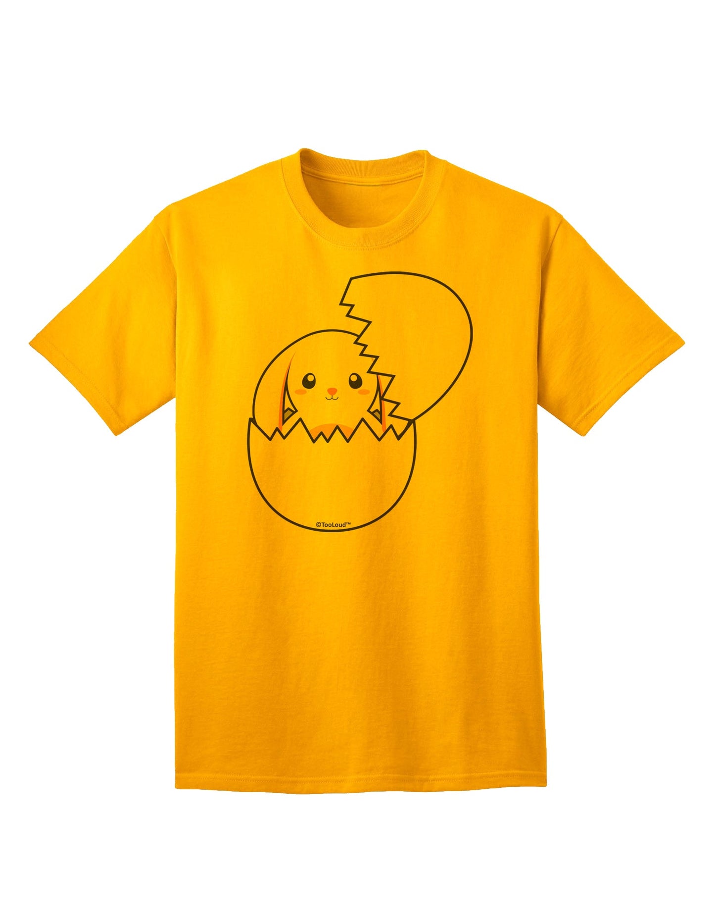 Easter Bunny Hatching Adult T-Shirt - A Delightfully Charming Addition to Your Wardrobe by TooLoud-Mens T-shirts-TooLoud-Gold-Small-Davson Sales