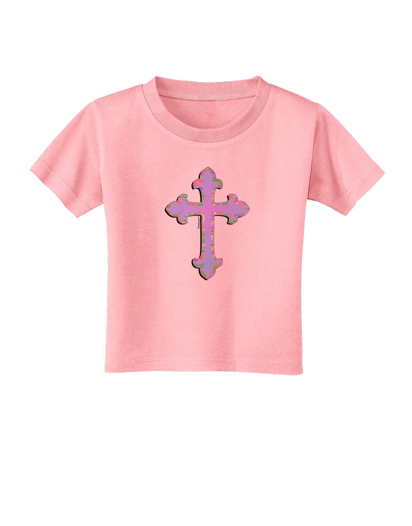 Easter Color Cross Toddler T-Shirt-Toddler T-Shirt-TooLoud-Candy-Pink-2T-Davson Sales