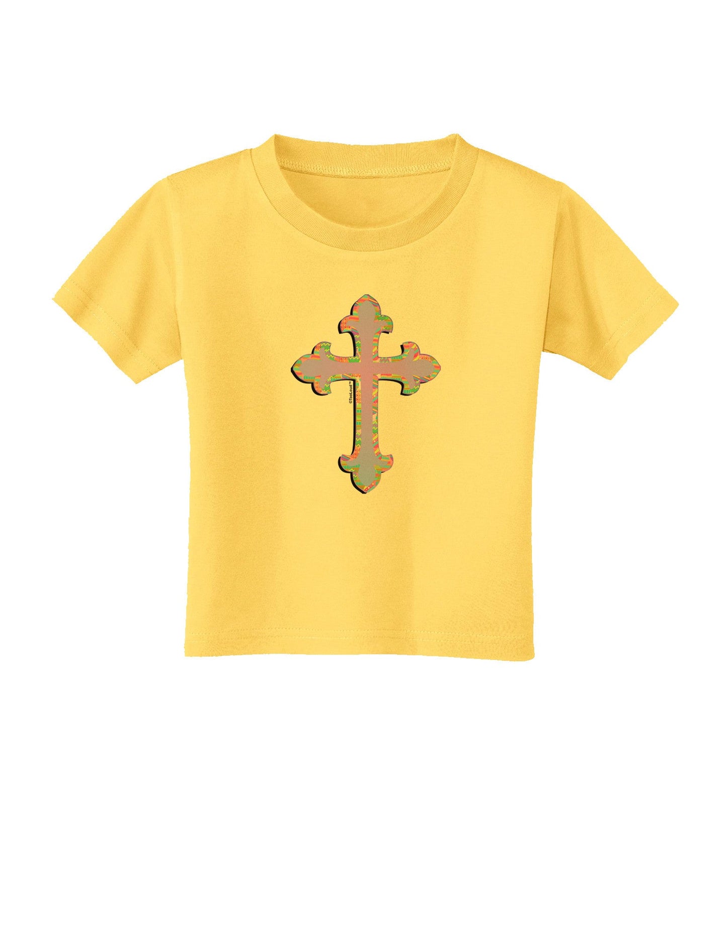 Easter Color Cross Toddler T-Shirt-Toddler T-Shirt-TooLoud-Yellow-2T-Davson Sales