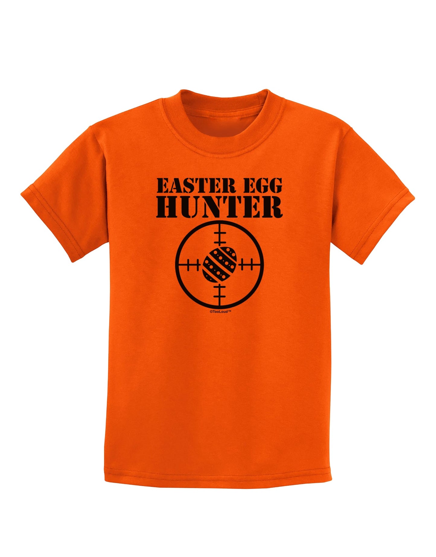 Easter Egg Hunter Black and White Childrens T-Shirt by TooLoud-Childrens T-Shirt-TooLoud-Orange-X-Small-Davson Sales