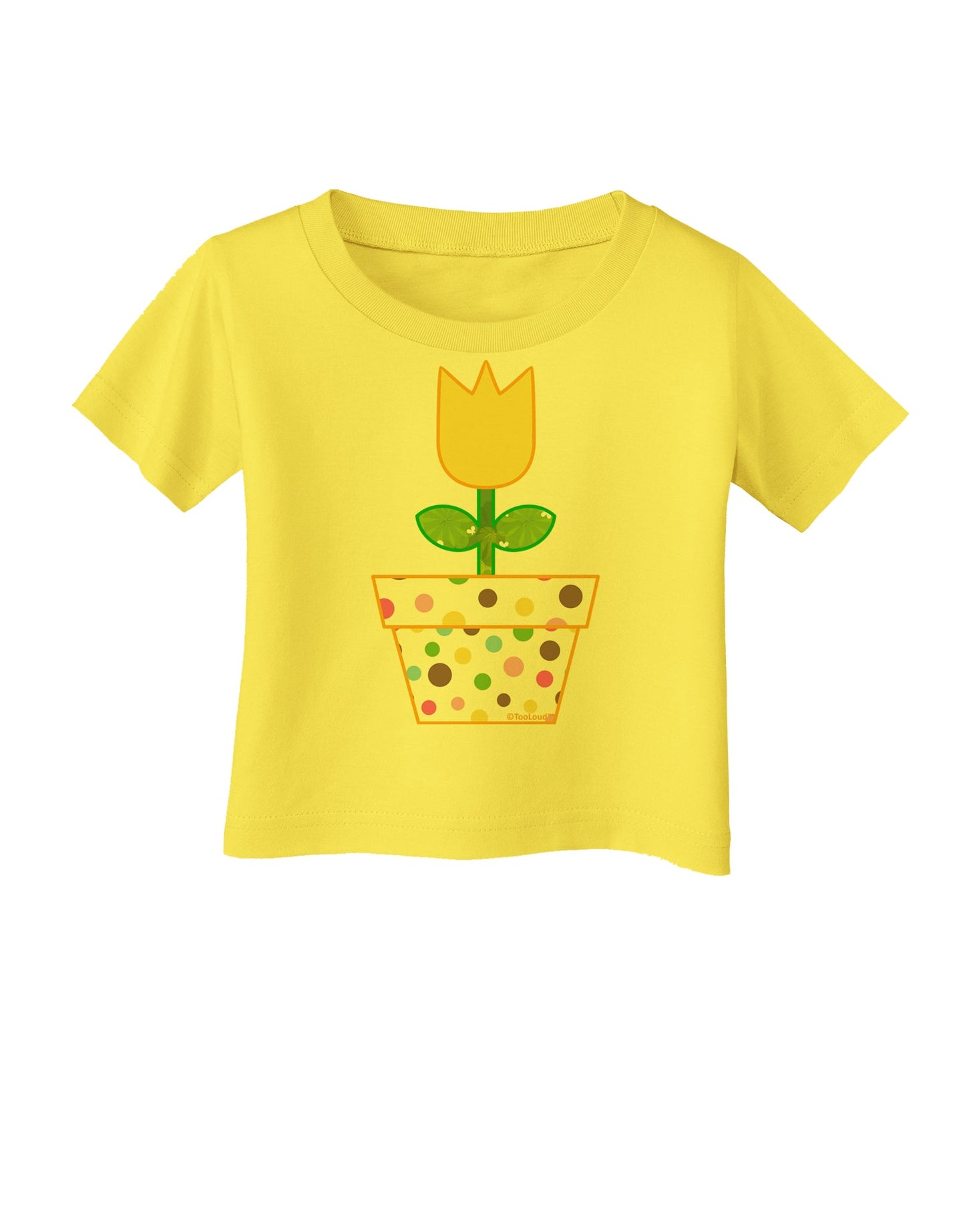 Easter Tulip Design - Yellow Infant T-Shirt by TooLoud-Infant T-Shirt-TooLoud-Yellow-06-Months-Davson Sales