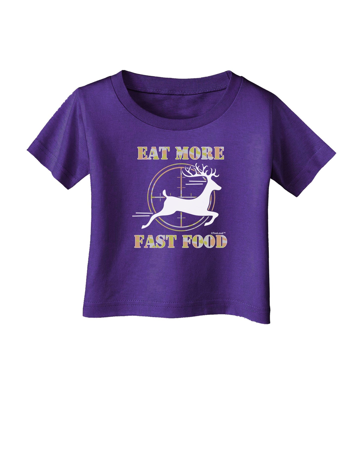 Eat More Fast Food - Deer Infant T-Shirt Dark-Infant T-Shirt-TooLoud-Purple-06-Months-Davson Sales
