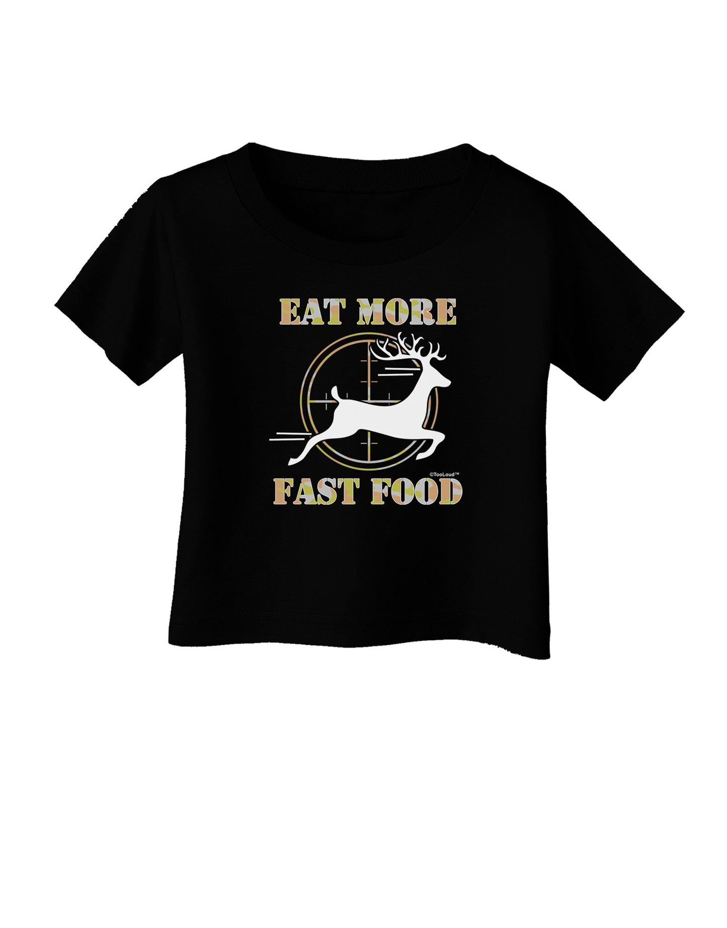 Eat More Fast Food - Deer Infant T-Shirt Dark-Infant T-Shirt-TooLoud-Black-06-Months-Davson Sales