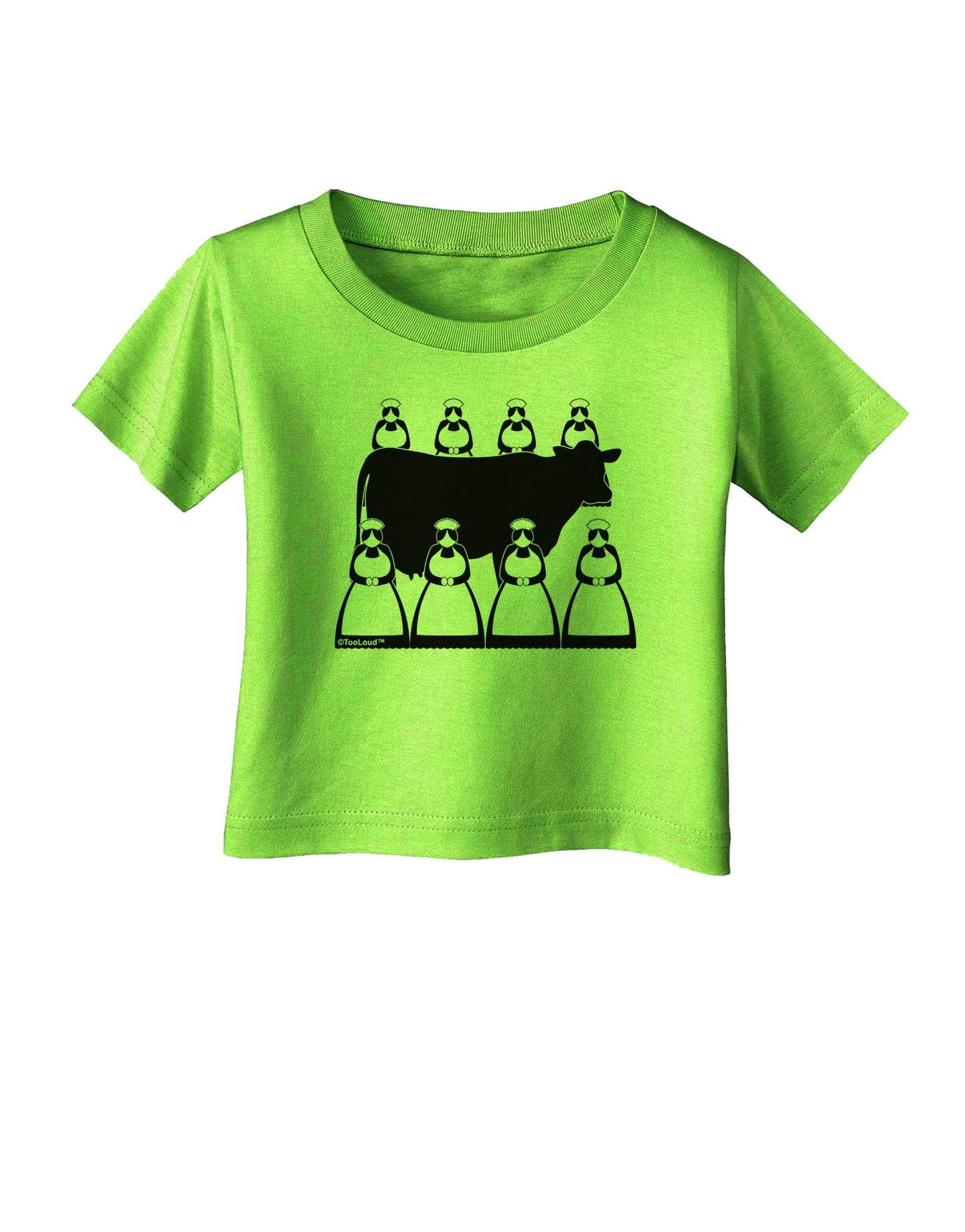 Eight Maids A Milking Infant T-Shirt-Infant T-Shirt-TooLoud-Lime-Green-06-Months-Davson Sales