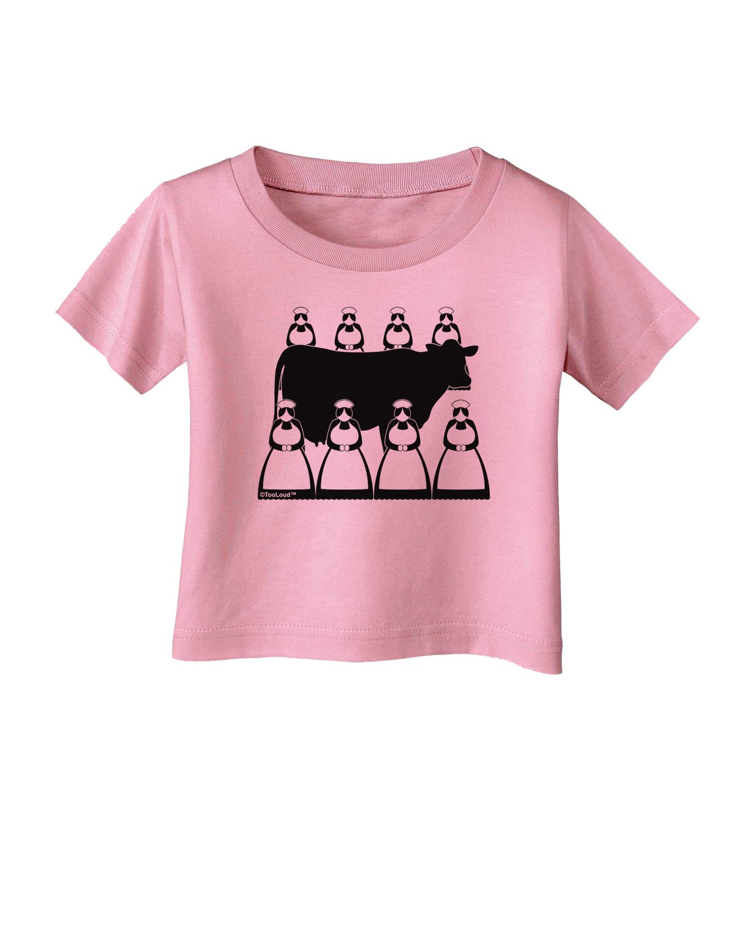 Eight Maids A Milking Infant T-Shirt-Infant T-Shirt-TooLoud-Candy-Pink-06-Months-Davson Sales