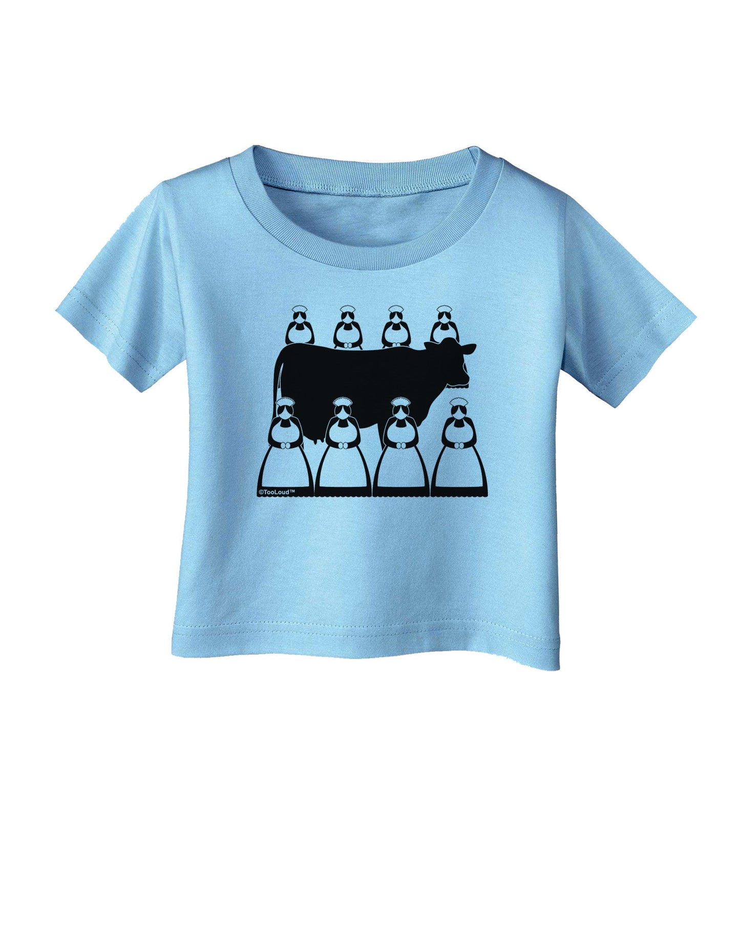 Eight Maids A Milking Infant T-Shirt-Infant T-Shirt-TooLoud-Aquatic-Blue-06-Months-Davson Sales