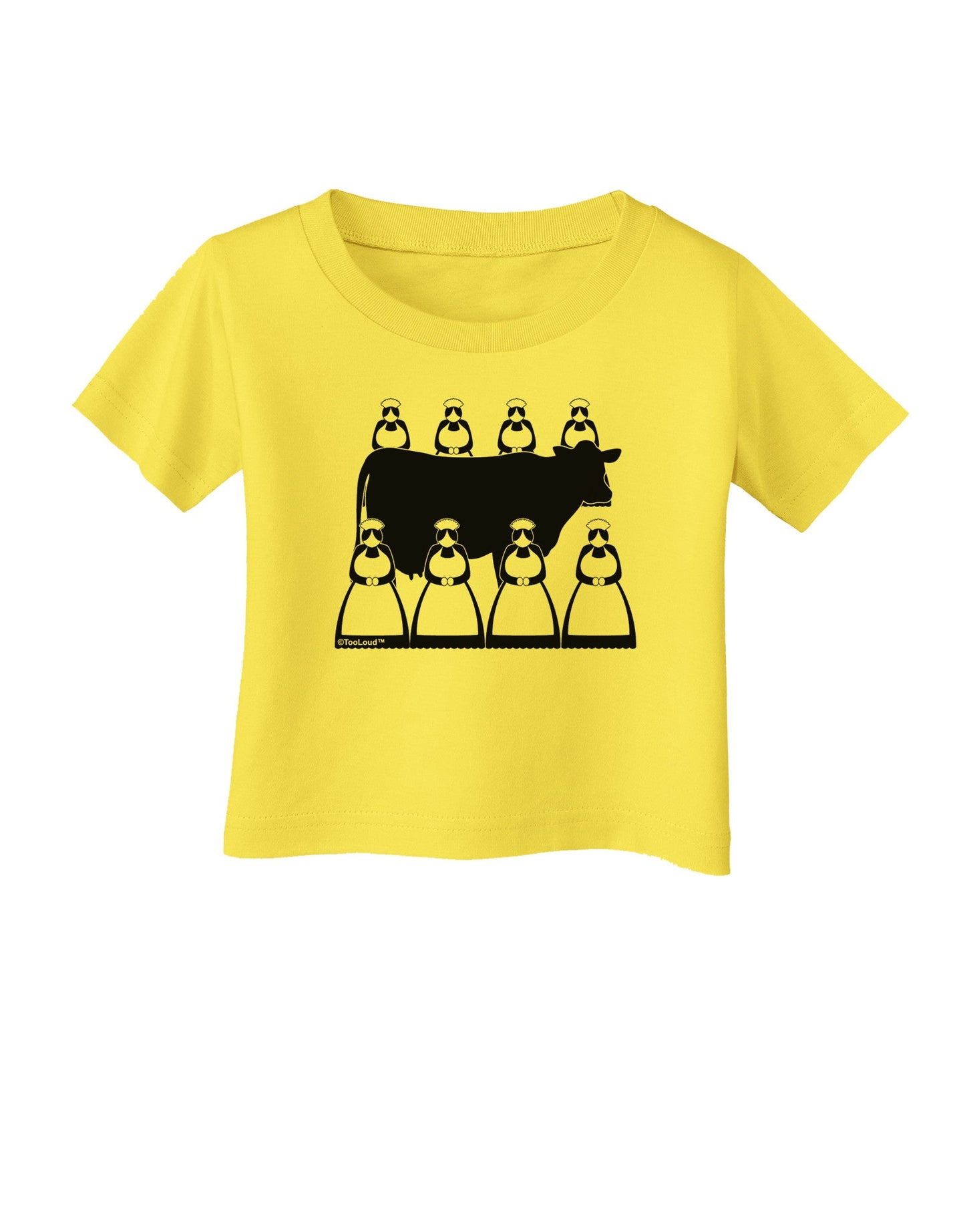 Eight Maids A Milking Infant T-Shirt-Infant T-Shirt-TooLoud-Yellow-06-Months-Davson Sales