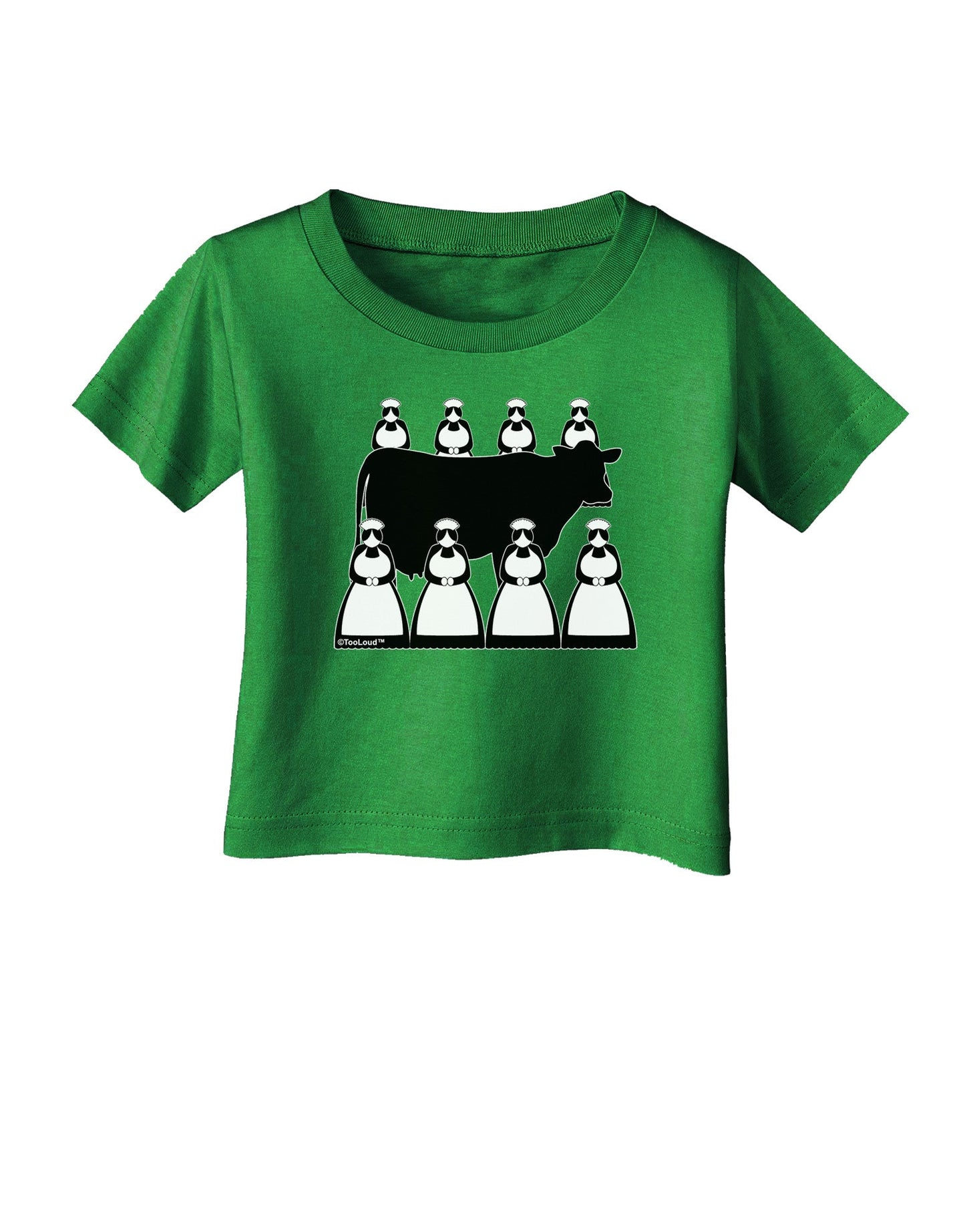 Eight Maids A Milking Infant T-Shirt Dark-Infant T-Shirt-TooLoud-Clover-Green-06-Months-Davson Sales