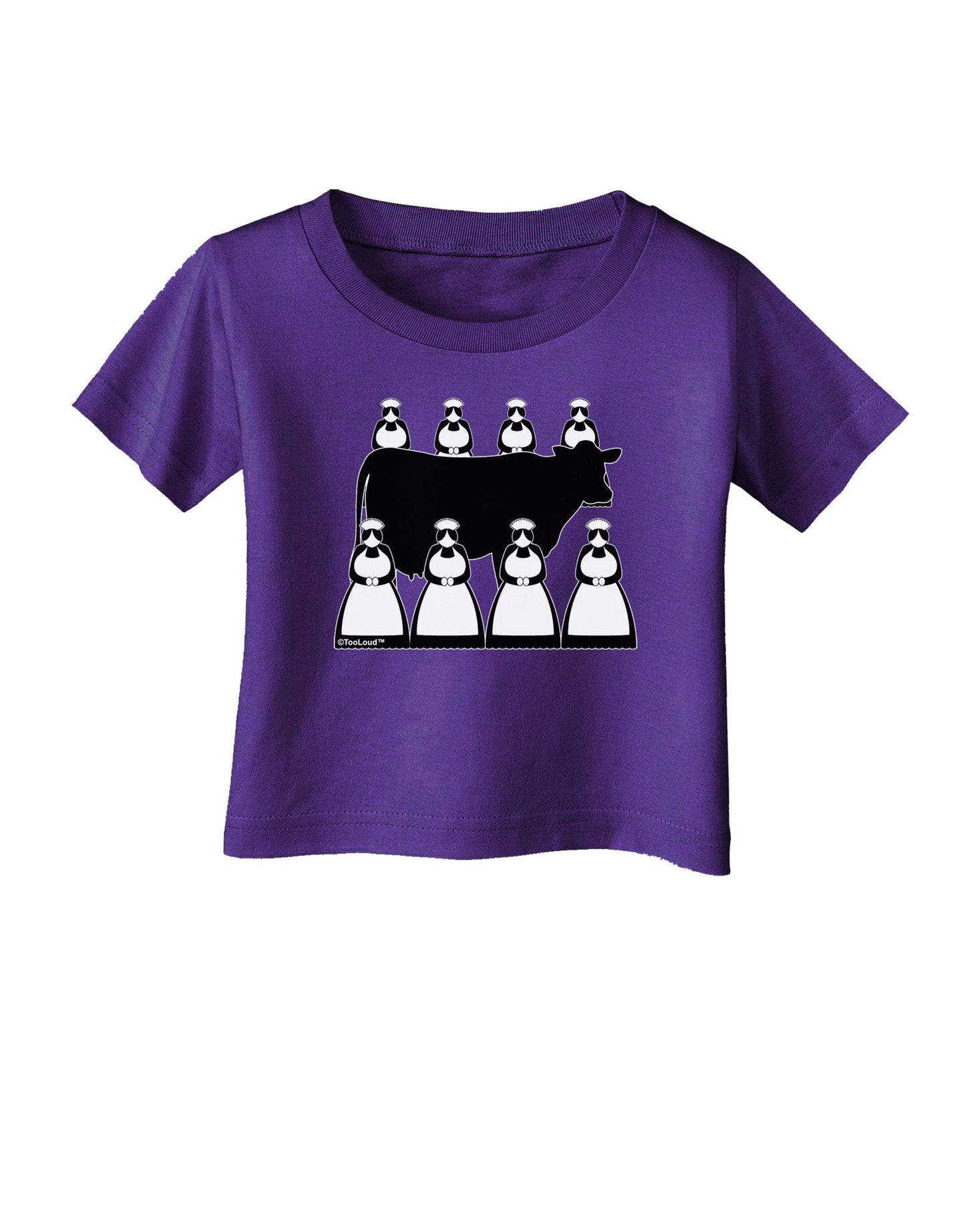 Eight Maids A Milking Infant T-Shirt Dark-Infant T-Shirt-TooLoud-Purple-06-Months-Davson Sales