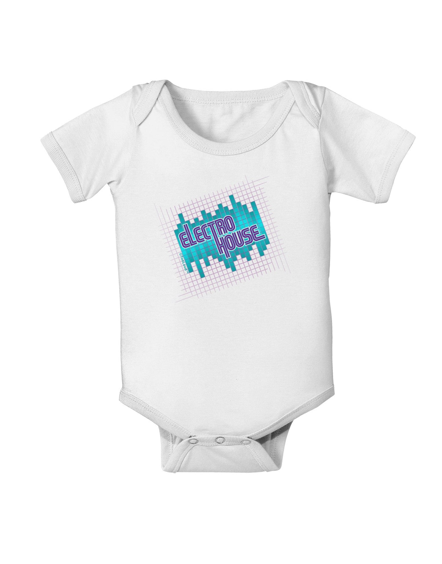 Electro House Equalizer Baby Romper Bodysuit-Baby Romper-TooLoud-White-06-Months-Davson Sales