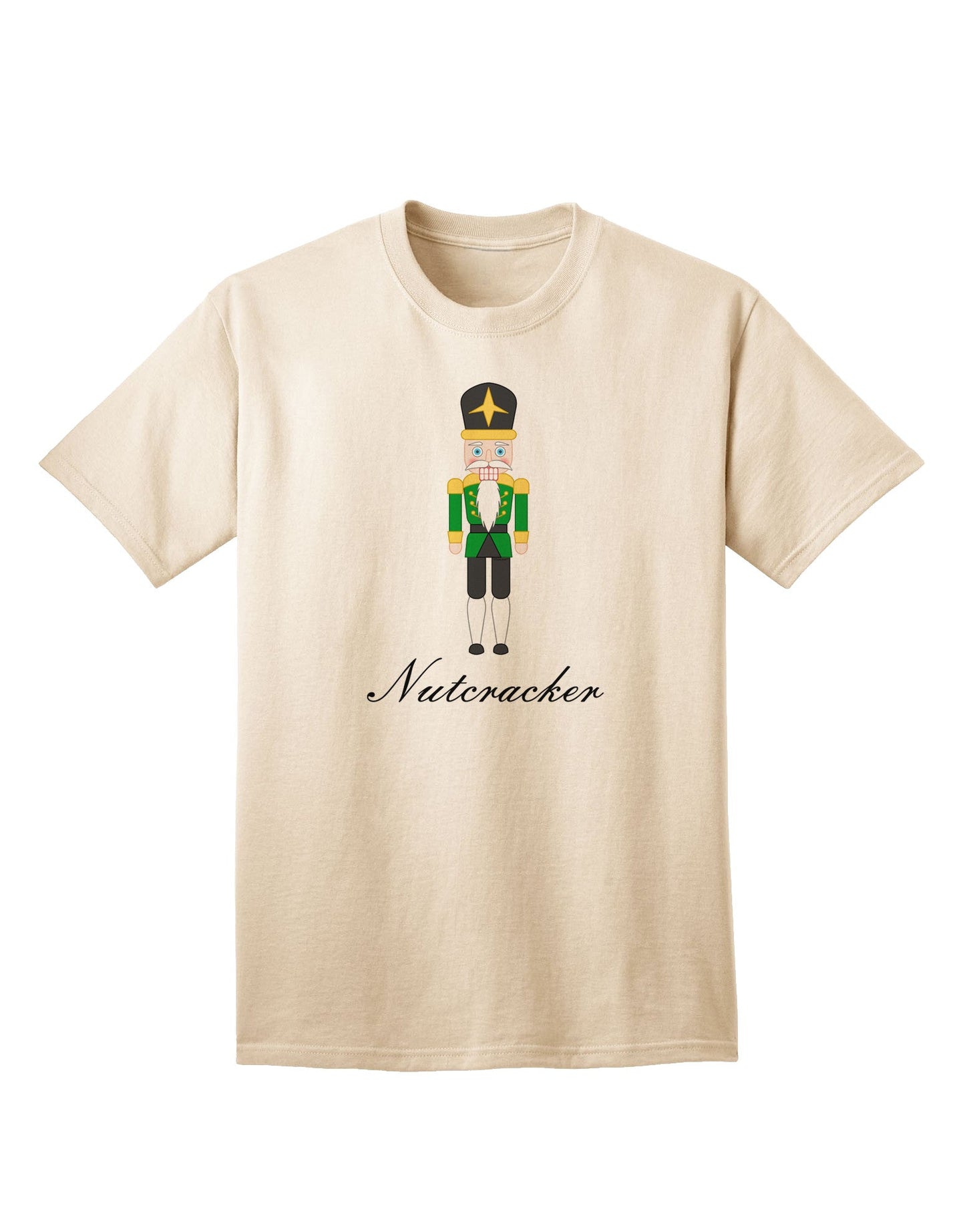 Elegant Nutcracker Design - Stylish Adult T-Shirt in Green, Gold, and Black-Mens T-shirts-TooLoud-Natural-Small-Davson Sales