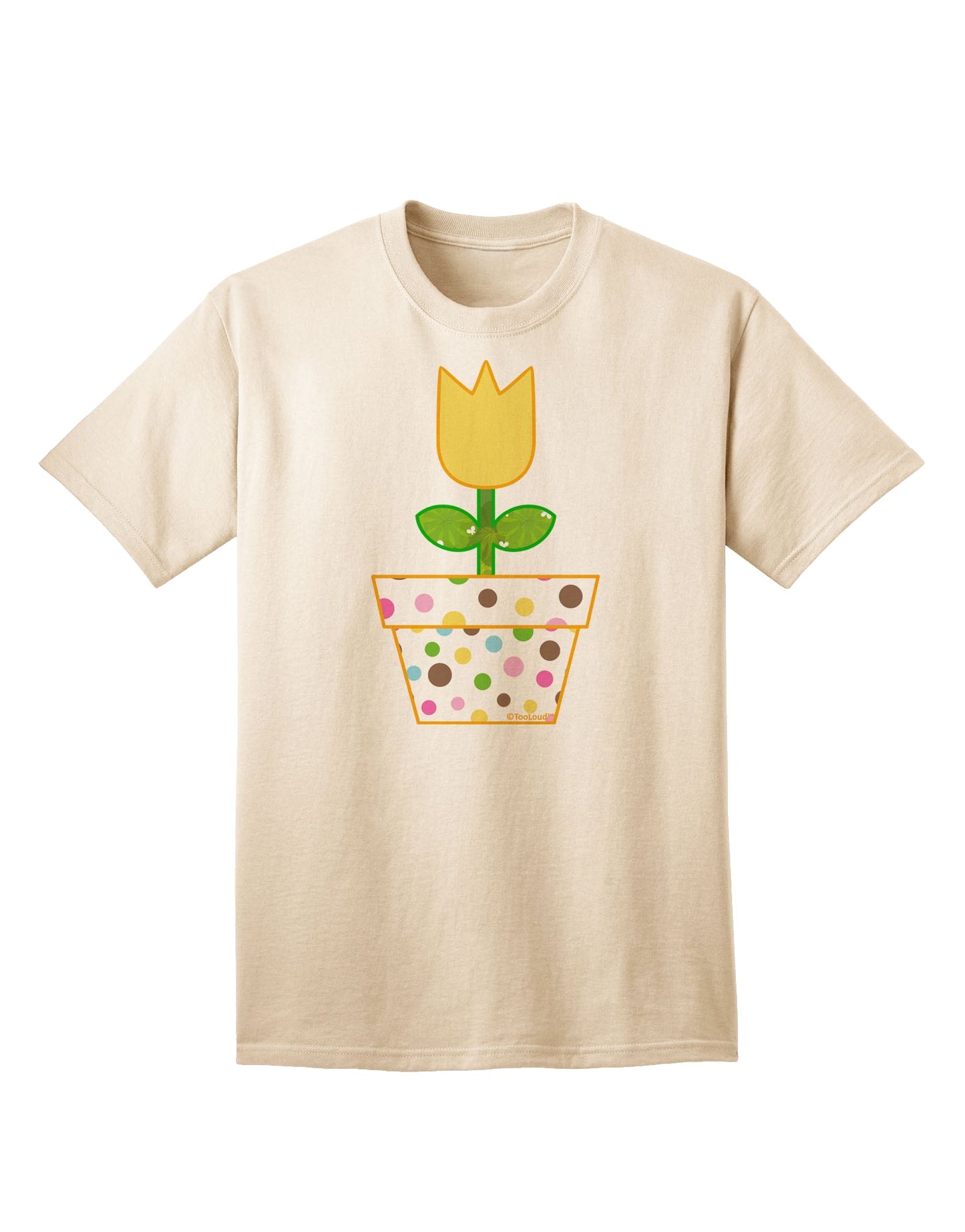Elevate Your Style with the Easter Tulip Design - Yellow Adult T-Shirt from TooLoud-Mens T-shirts-TooLoud-Natural-Small-Davson Sales