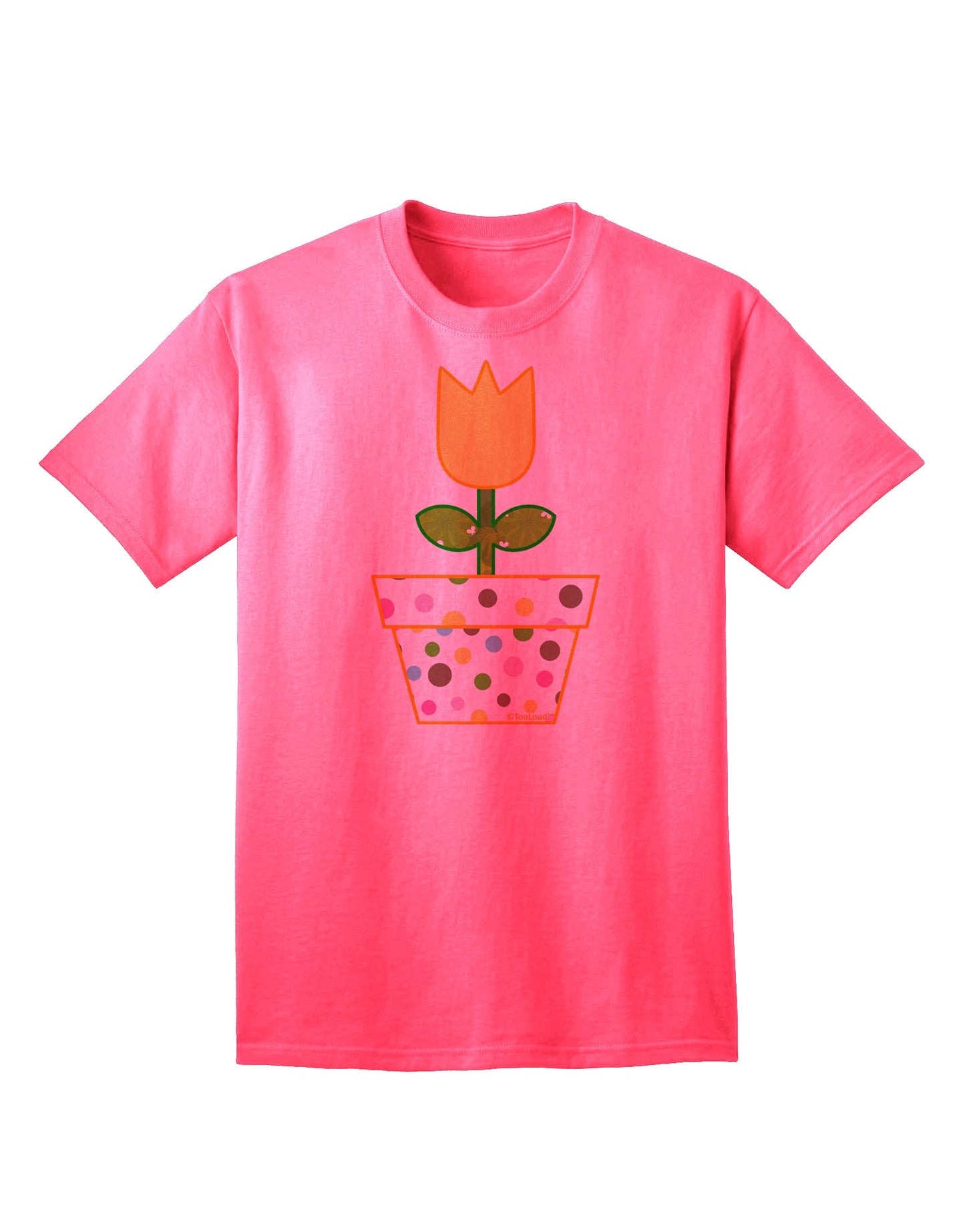 Elevate Your Style with the Easter Tulip Design - Yellow Adult T-Shirt from TooLoud-Mens T-shirts-TooLoud-Neon-Pink-Small-Davson Sales