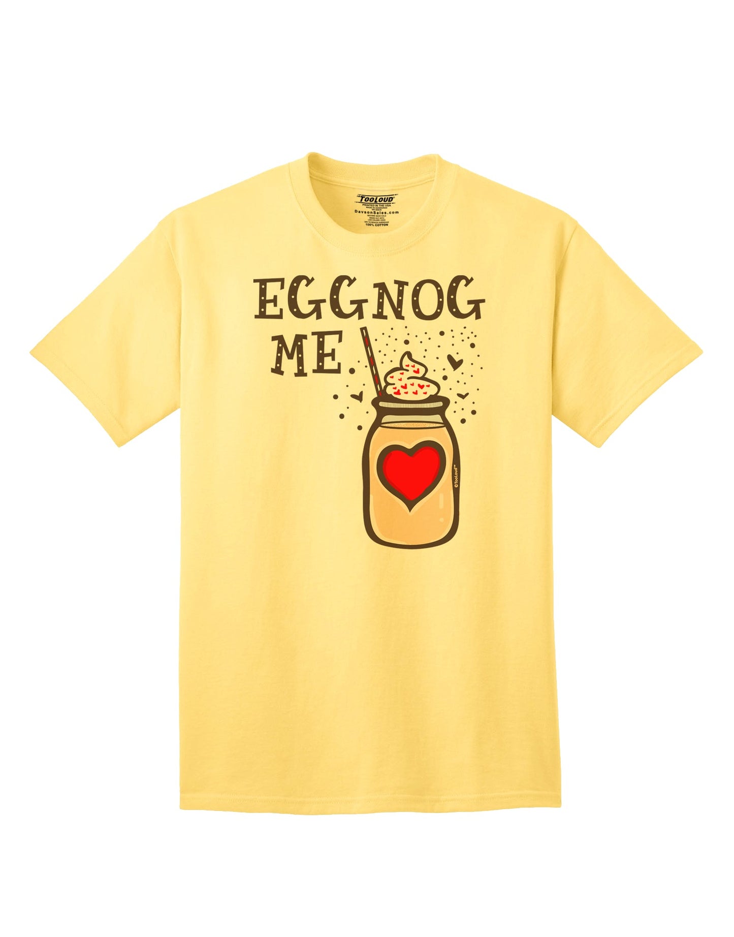 Elevate Your Style with the Eggnog Me Adult T-Shirt-Mens T-shirts-TooLoud-Yellow-Small-Davson Sales