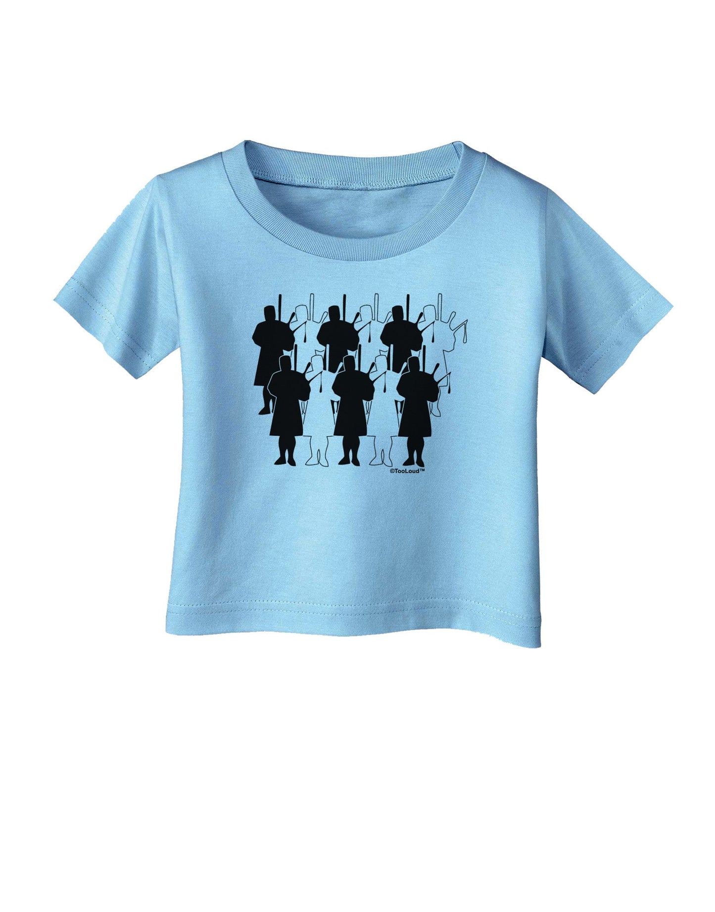 Eleven Pipers Piping Infant T-Shirt-Infant T-Shirt-TooLoud-Aquatic-Blue-06-Months-Davson Sales