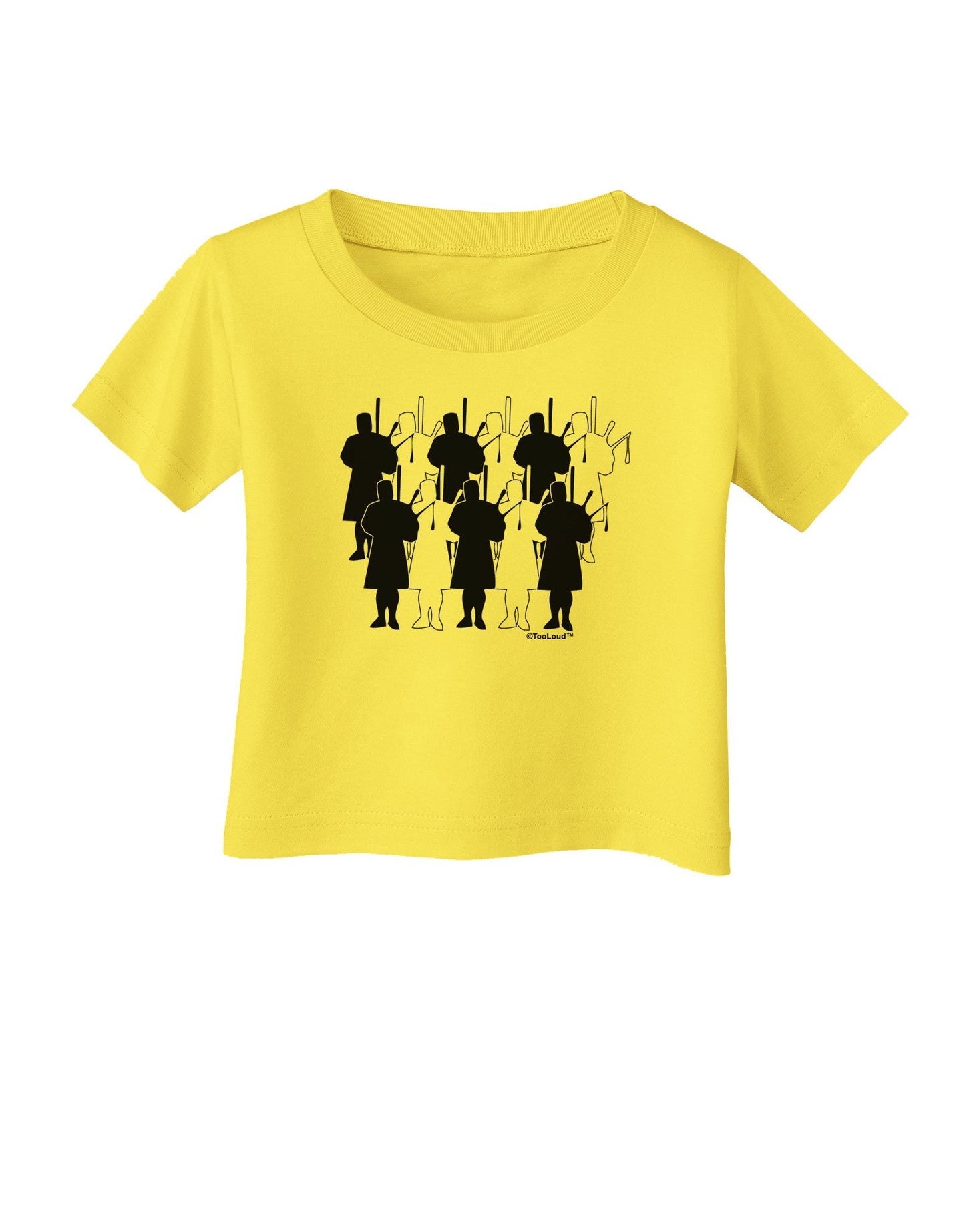 Eleven Pipers Piping Infant T-Shirt-Infant T-Shirt-TooLoud-Yellow-06-Months-Davson Sales