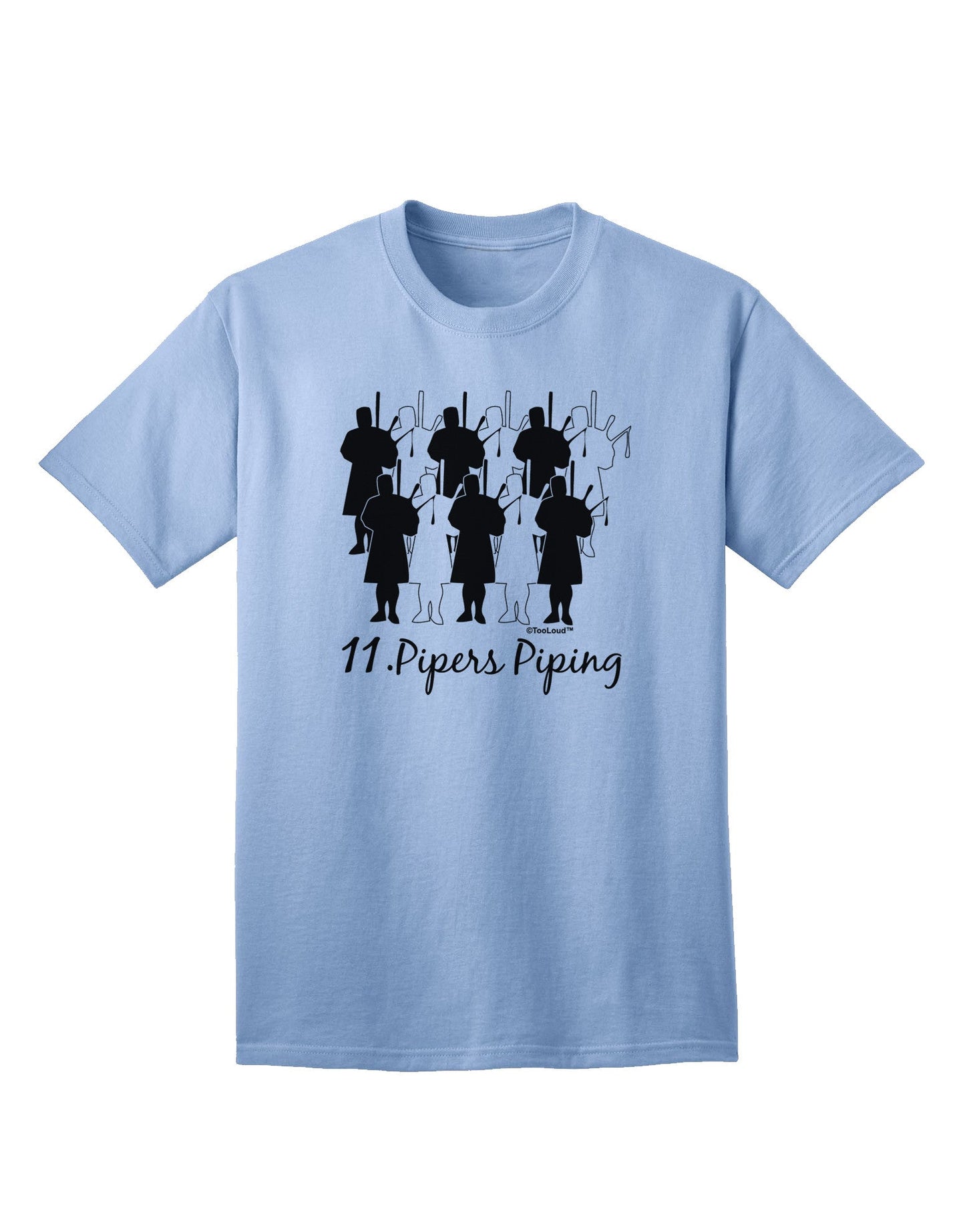 Eleven Pipers Piping - Premium Adult T-Shirt Collection-Mens T-shirts-TooLoud-Light-Blue-Small-Davson Sales