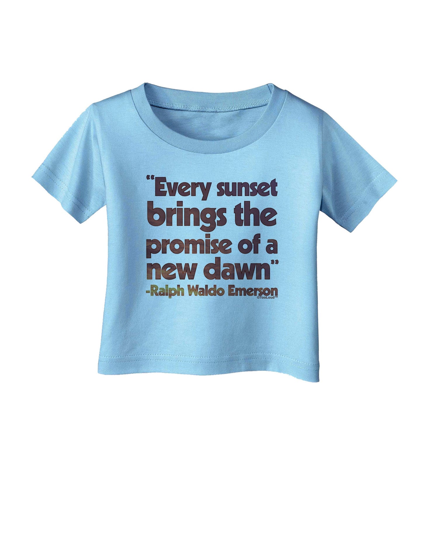 Emerson Sunset Quote Infant T-Shirt-Infant T-Shirt-TooLoud-Aquatic-Blue-06-Months-Davson Sales