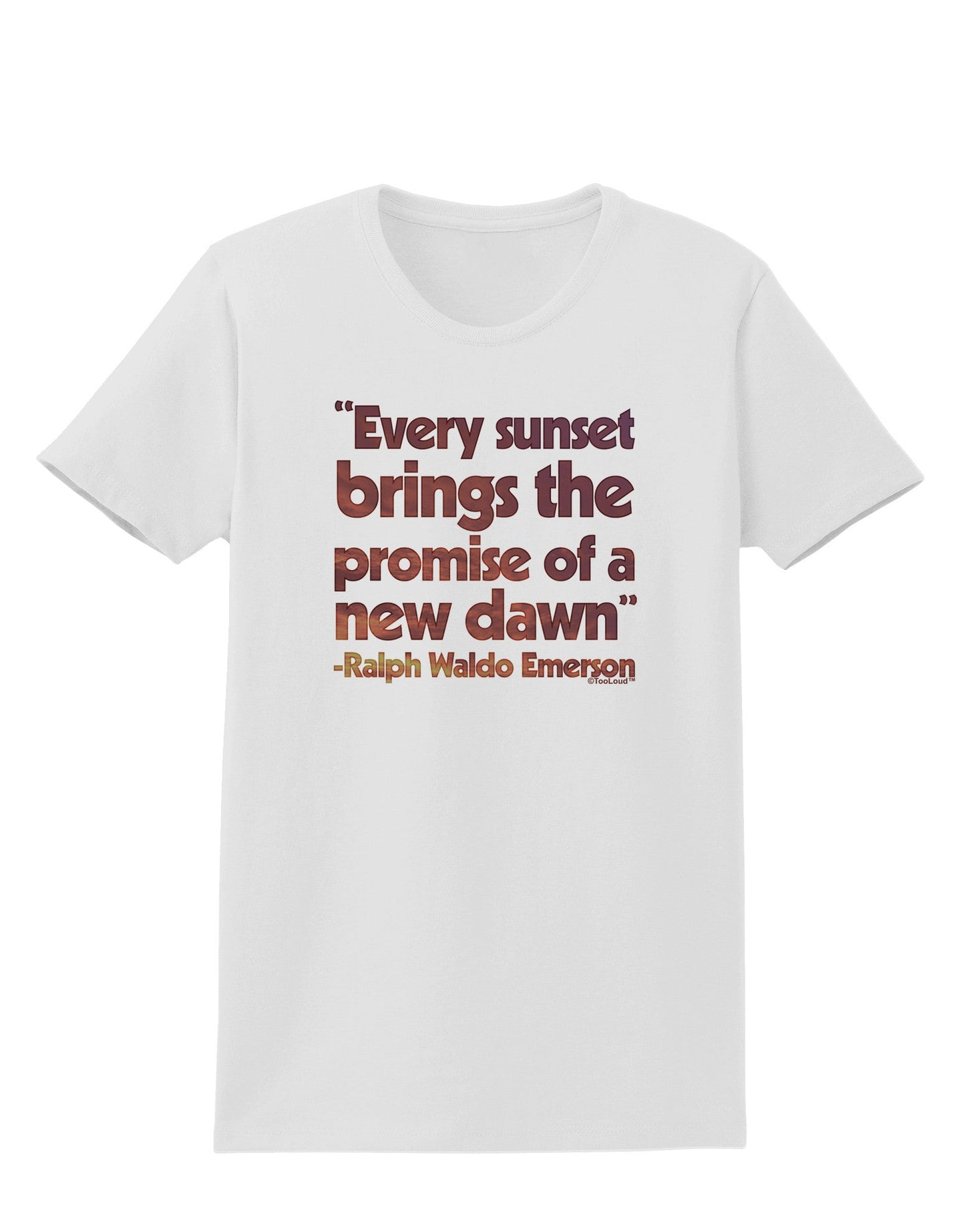 Emerson Sunset Quote Womens T-Shirt-Womens T-Shirt-TooLoud-White-X-Small-Davson Sales