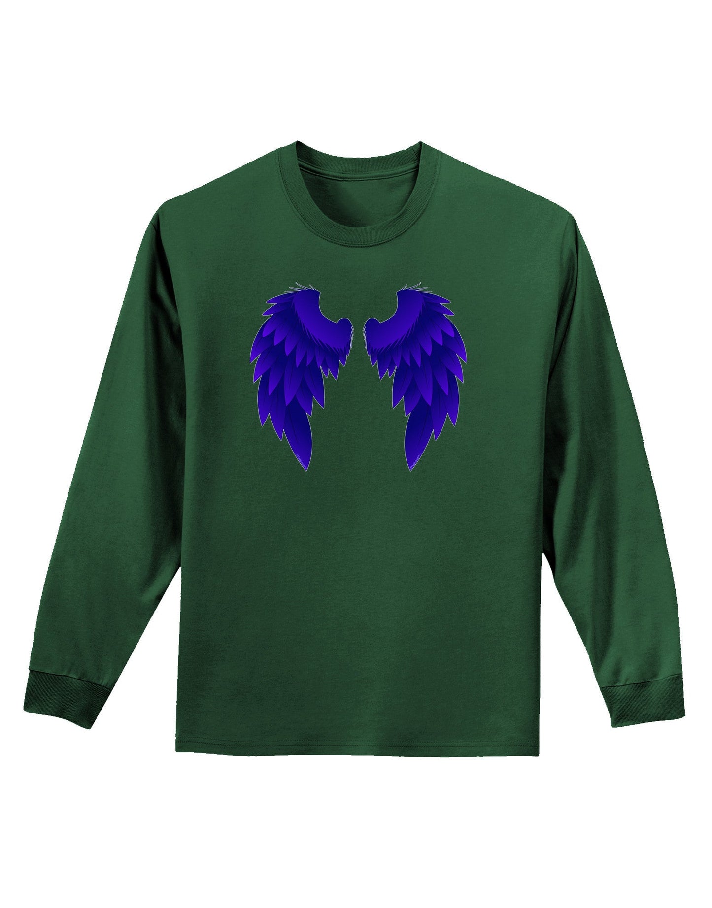 Epic Dark Angel Wings Design Adult Long Sleeve Dark T-Shirt-TooLoud-Dark-Green-Small-Davson Sales