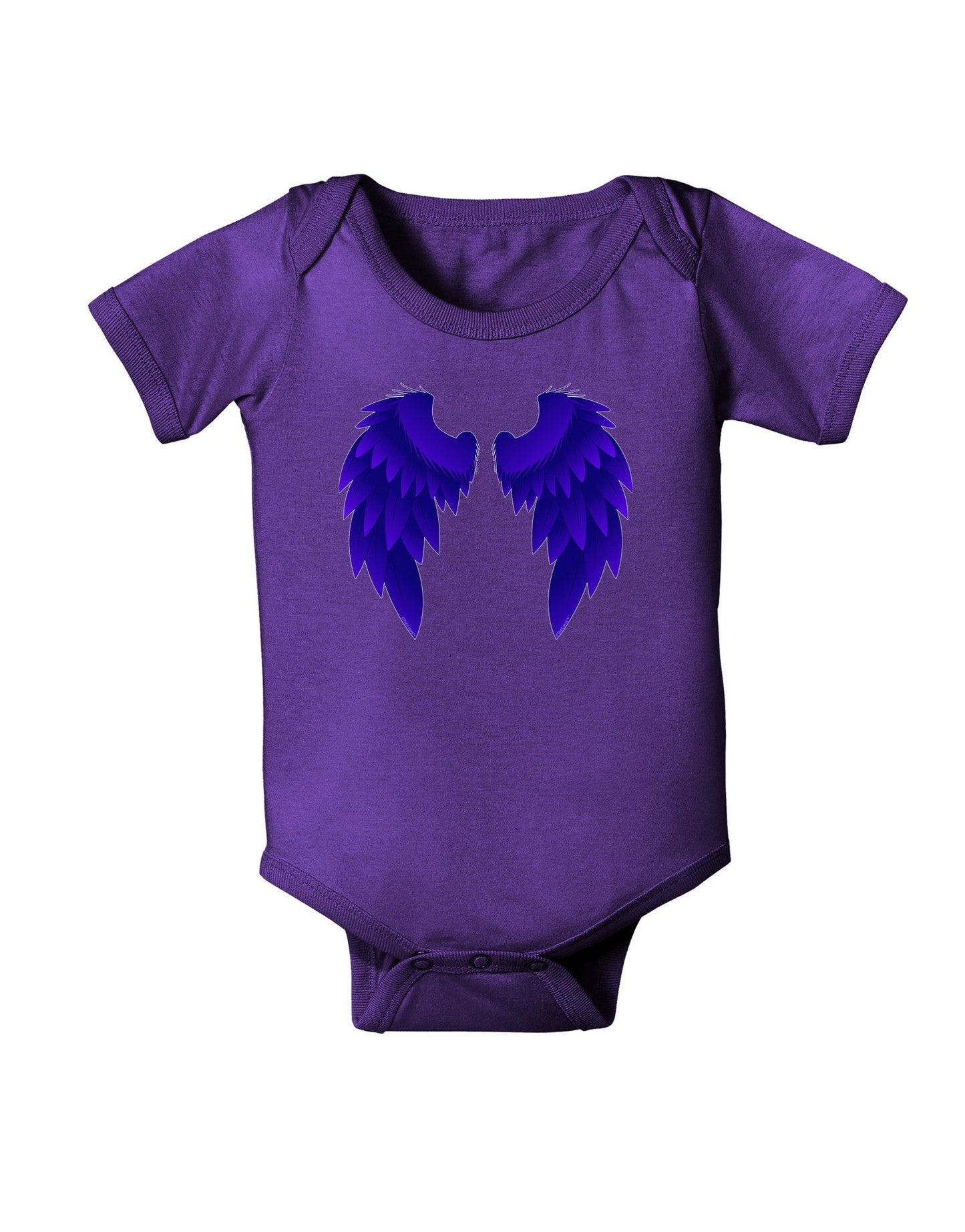 Epic Dark Angel Wings Design Baby Romper Bodysuit Dark-Baby Romper-TooLoud-Purple-06-Months-Davson Sales