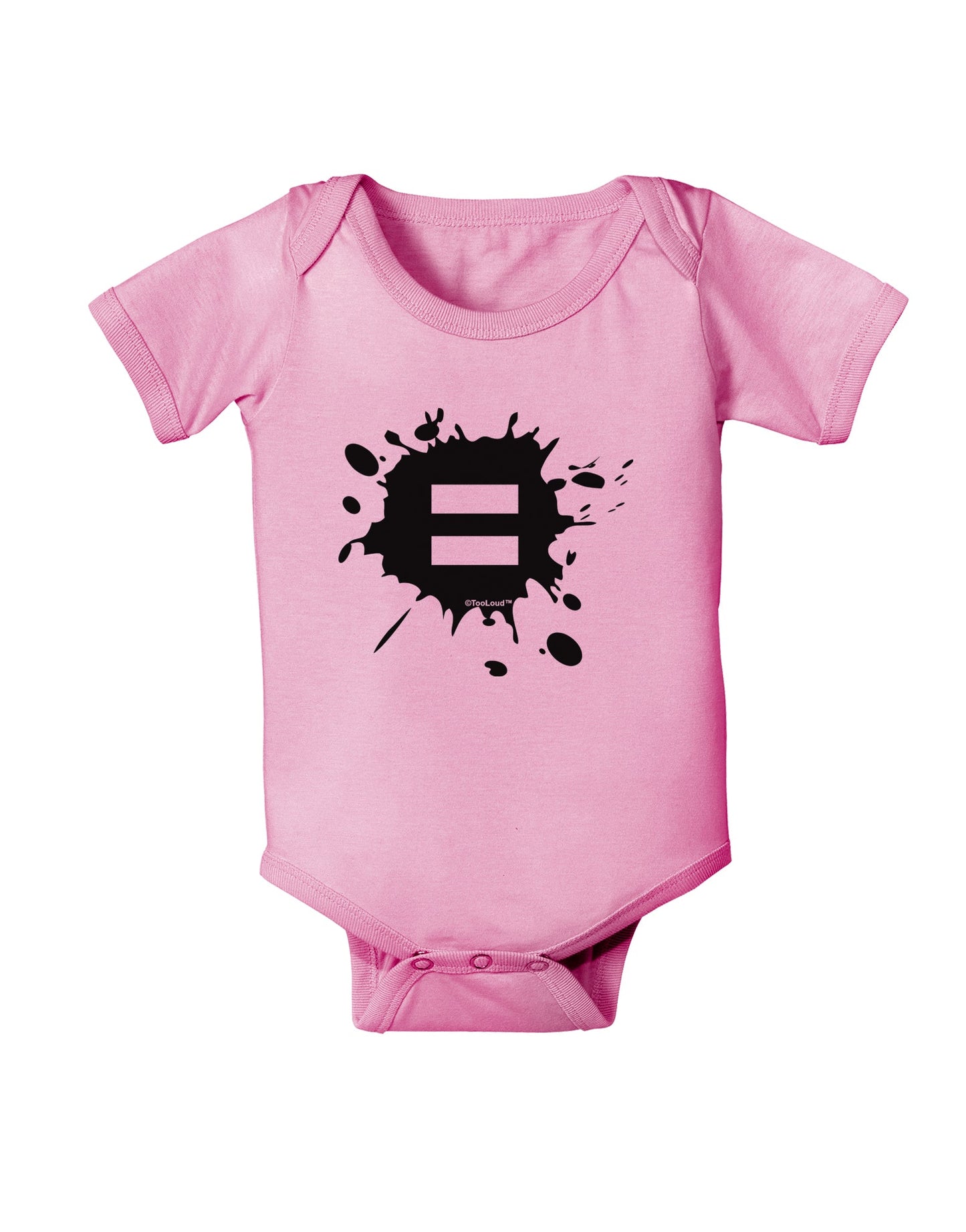 Equal Paint Splatter Baby Romper Bodysuit by TooLoud-Baby Romper-TooLoud-Light-Pink-06-Months-Davson Sales