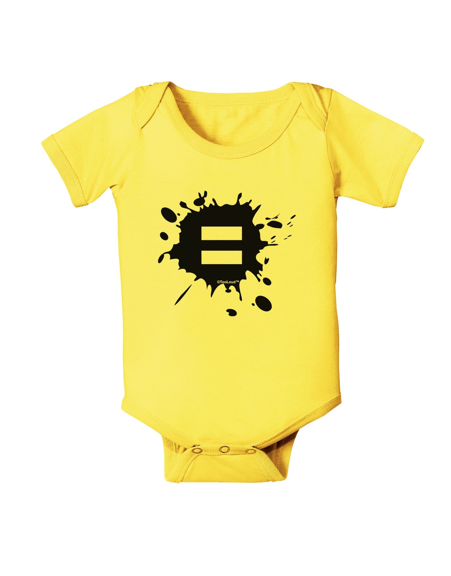 Equal Paint Splatter Baby Romper Bodysuit by TooLoud-Baby Romper-TooLoud-Yellow-06-Months-Davson Sales