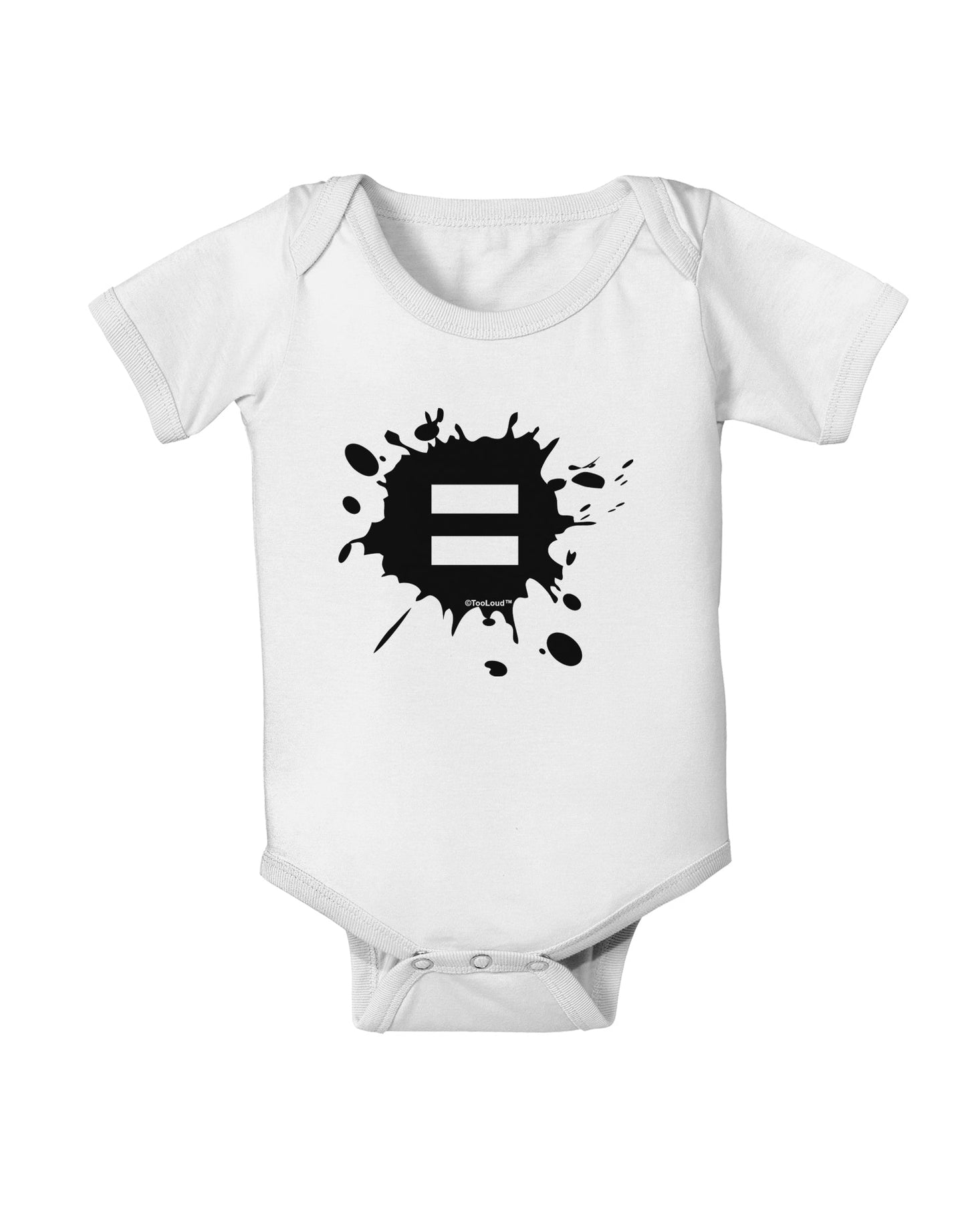 Equal Paint Splatter Baby Romper Bodysuit by TooLoud-Baby Romper-TooLoud-White-06-Months-Davson Sales