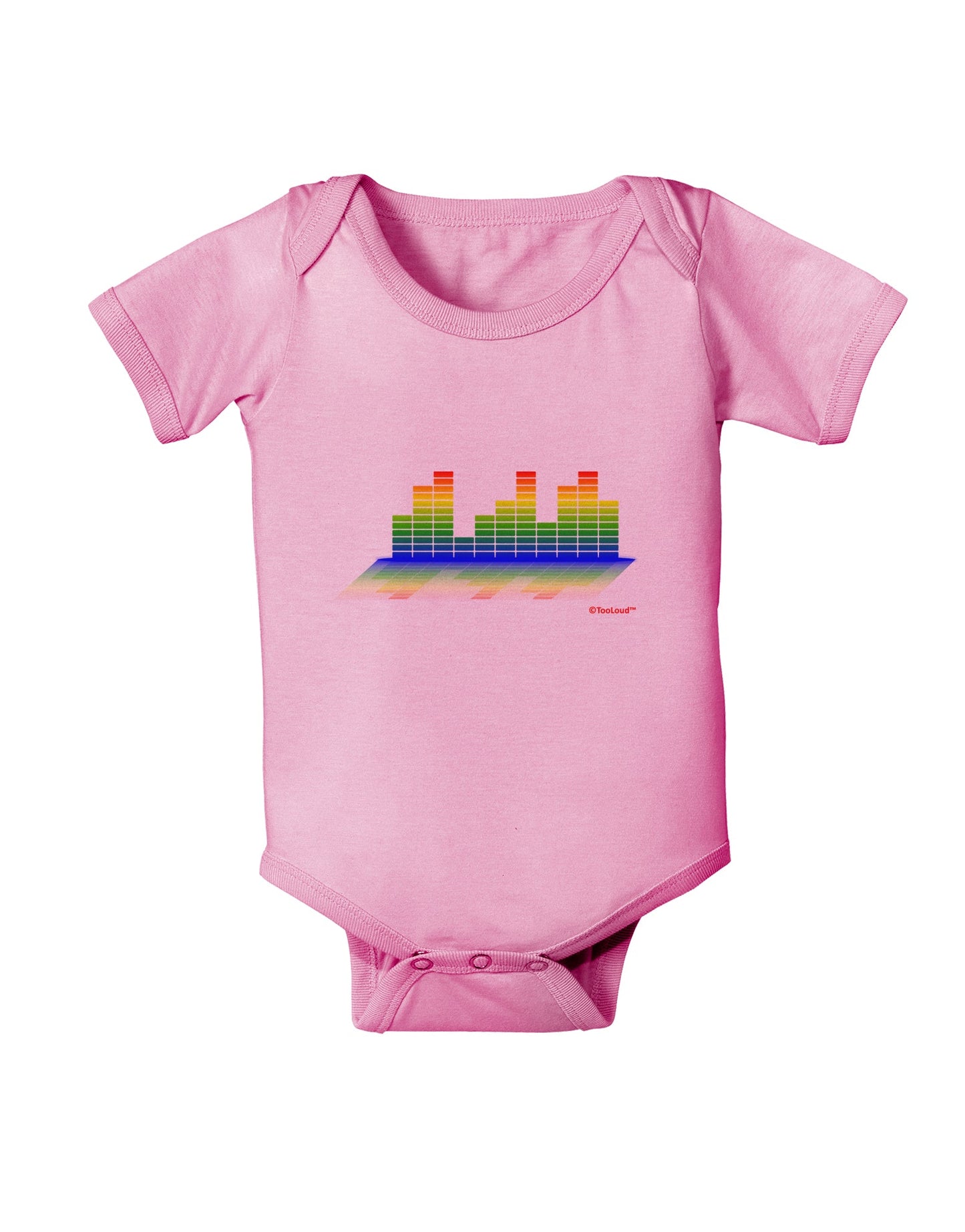 Equalizer Bars Design Baby Romper Bodysuit by TooLoud-Baby Romper-TooLoud-Light-Pink-06-Months-Davson Sales