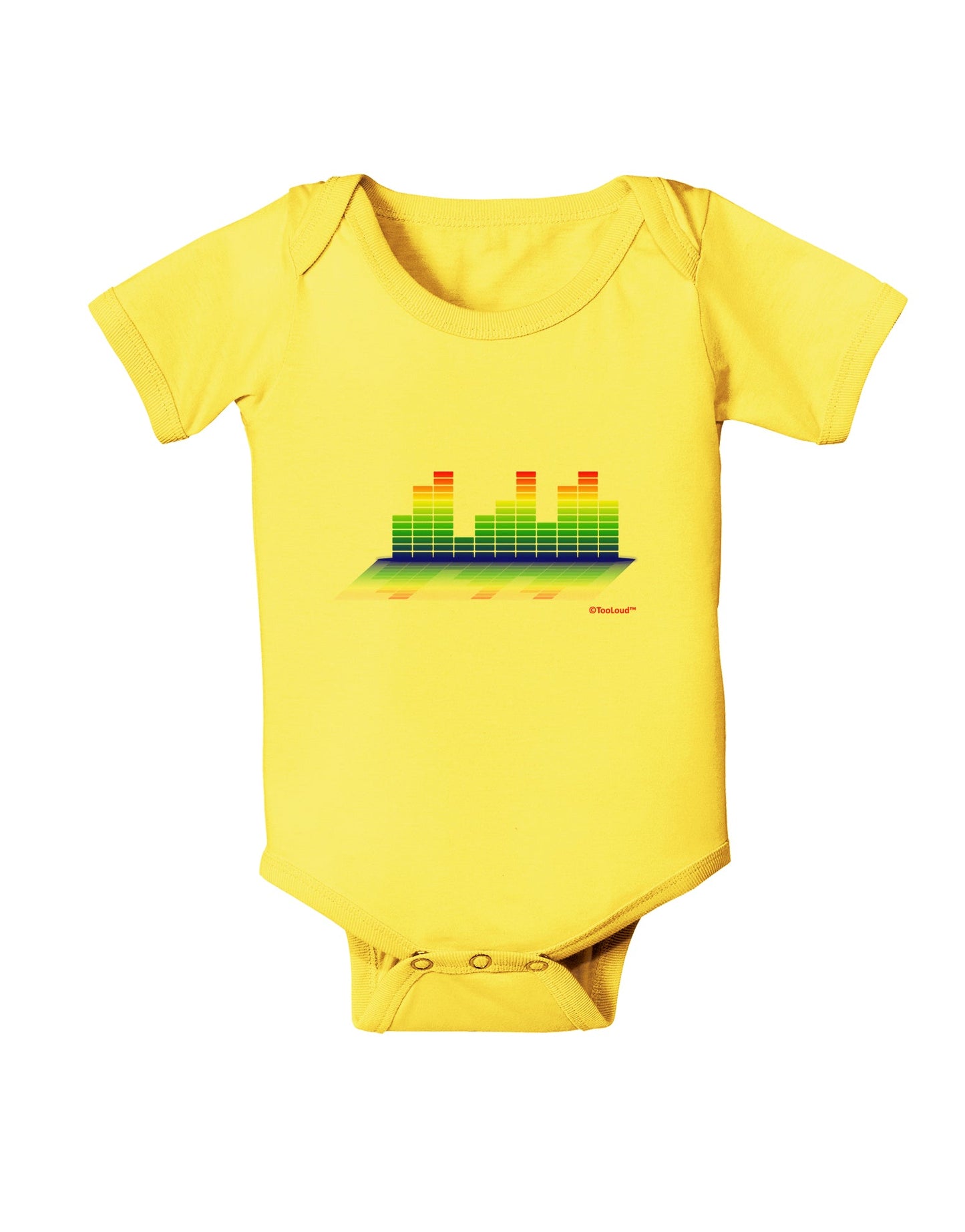 Equalizer Bars Design Baby Romper Bodysuit by TooLoud-Baby Romper-TooLoud-Yellow-06-Months-Davson Sales