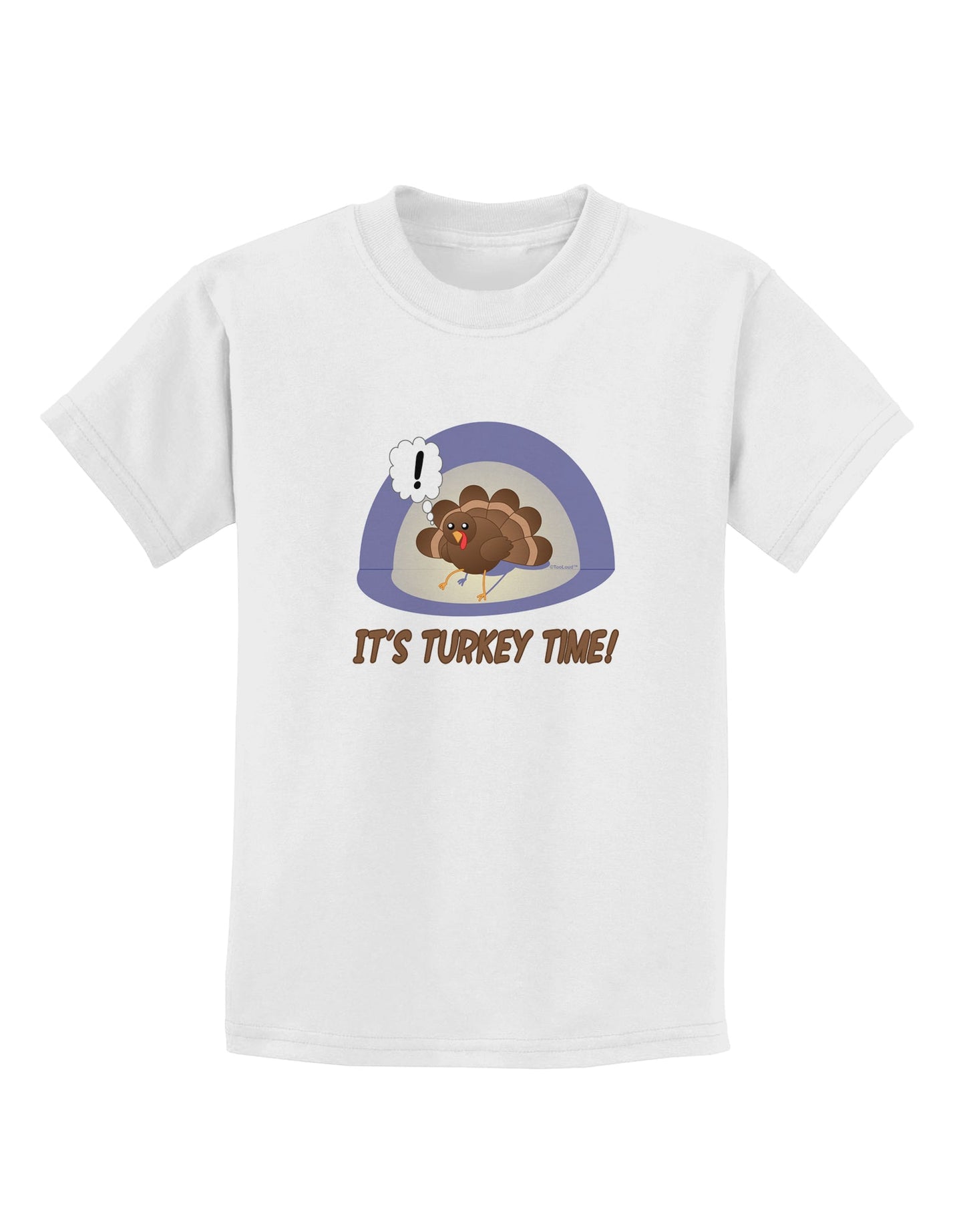 Escaping Turkey - Turkey Time Funny Childrens T-Shirt-Childrens T-Shirt-TooLoud-White-X-Small-Davson Sales