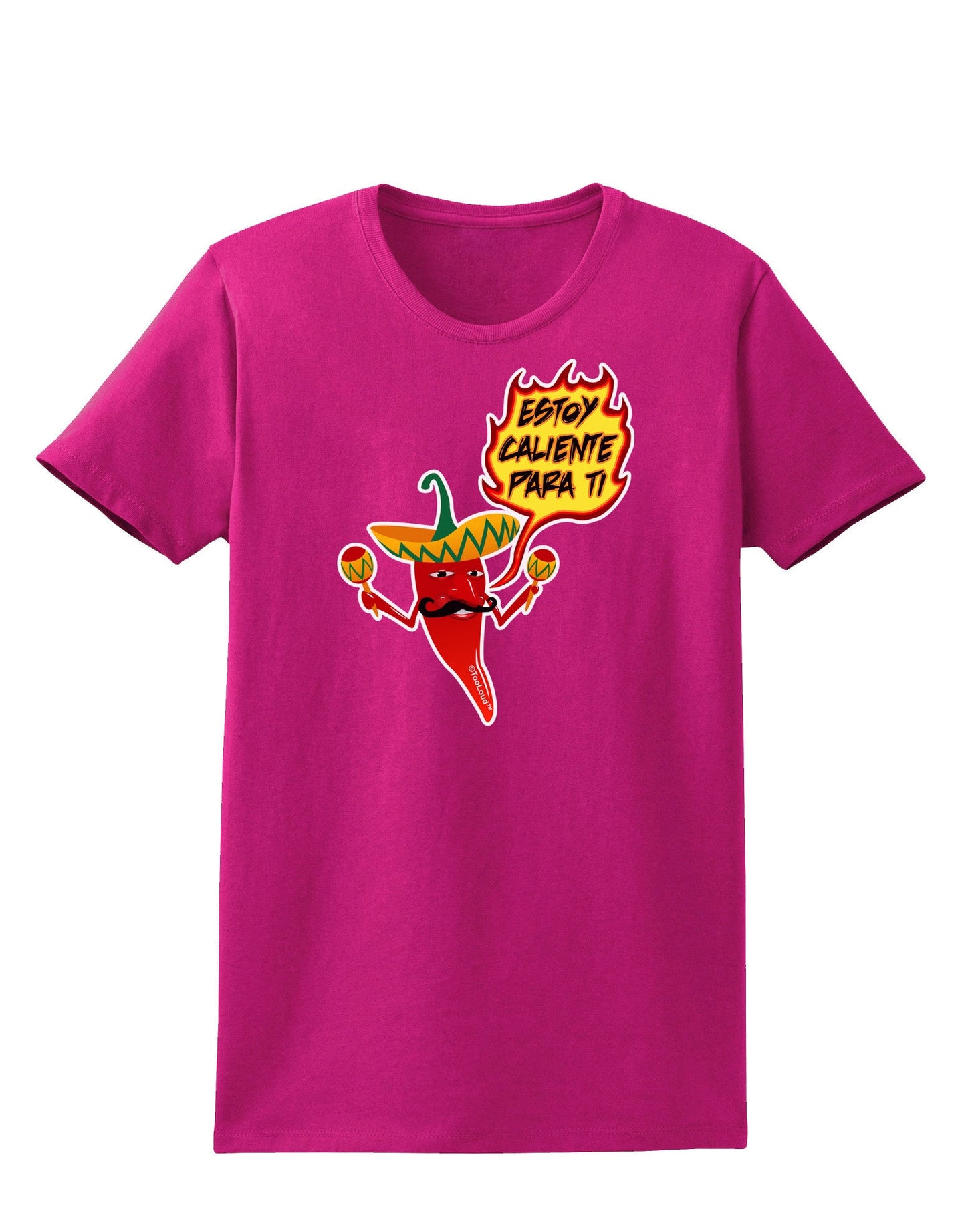 Estoy Caliente Para Ti Womens Dark T-Shirt-TooLoud-Hot-Pink-Small-Davson Sales