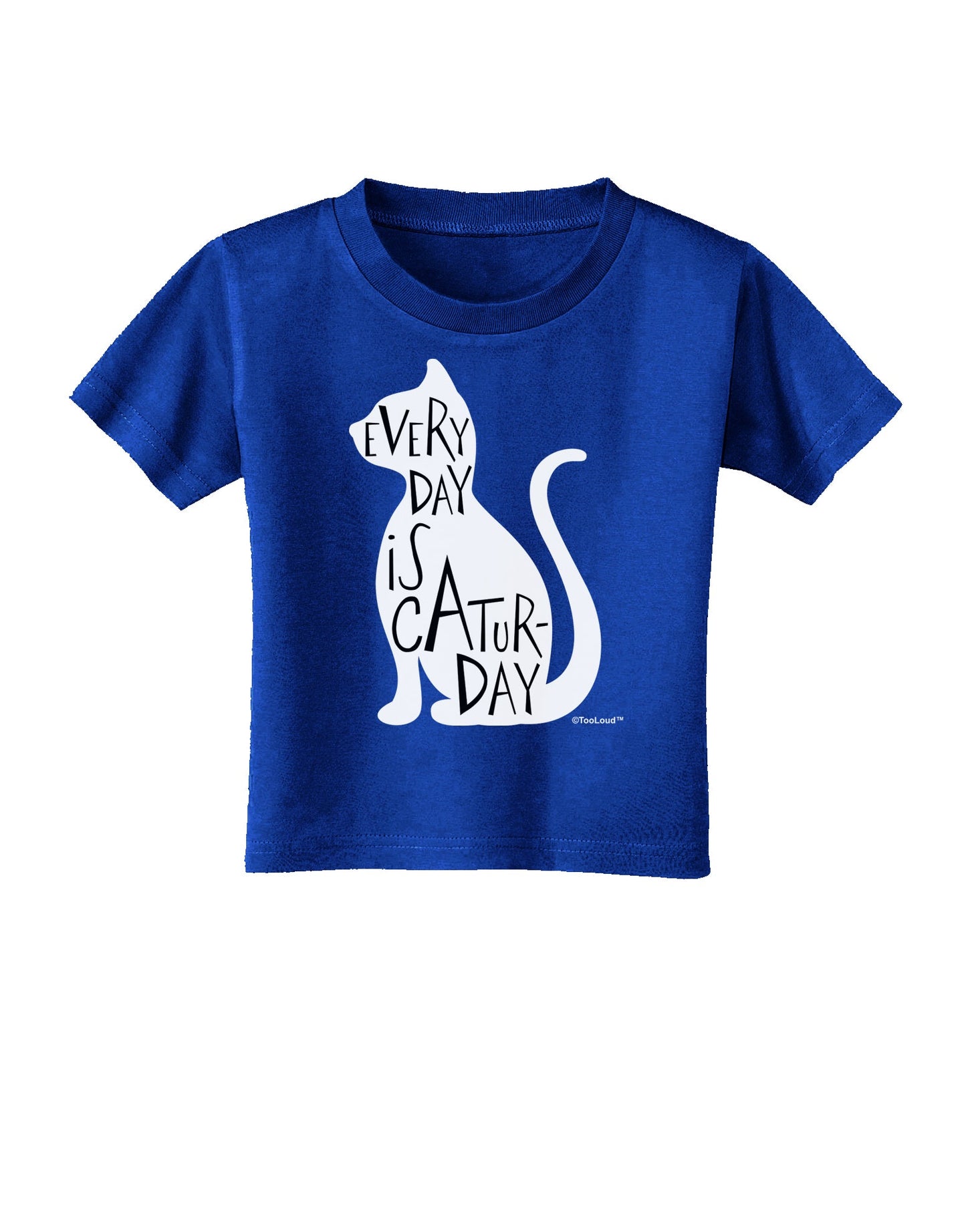 Every Day Is Caturday Cat Silhouette Toddler T-Shirt Dark by TooLoud-Toddler T-Shirt-TooLoud-Red-2T-Davson Sales