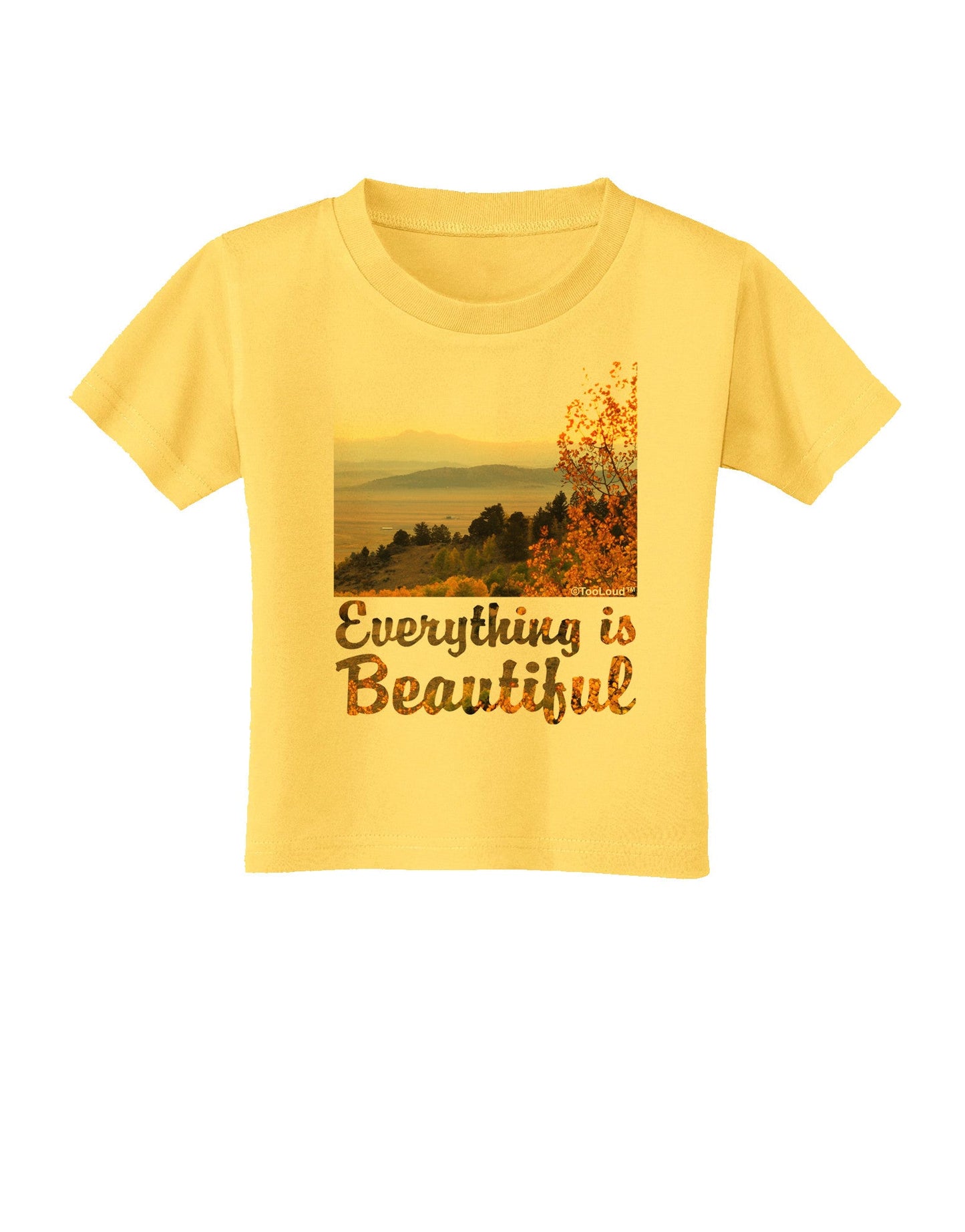 Everything is Beautiful - Sunrise Toddler T-Shirt-Toddler T-Shirt-TooLoud-Yellow-2T-Davson Sales