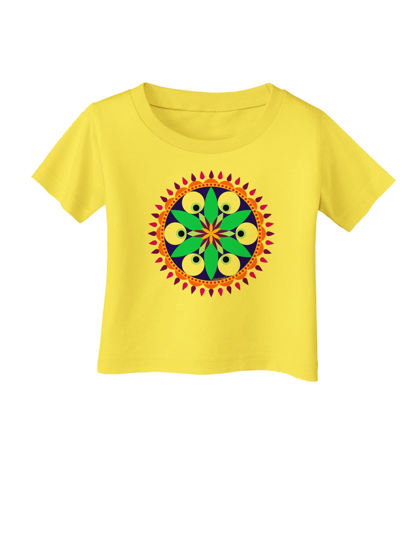 Evil Eye Protection Mandala Infant T-Shirt-Infant T-Shirt-TooLoud-Yellow-06-Months-Davson Sales