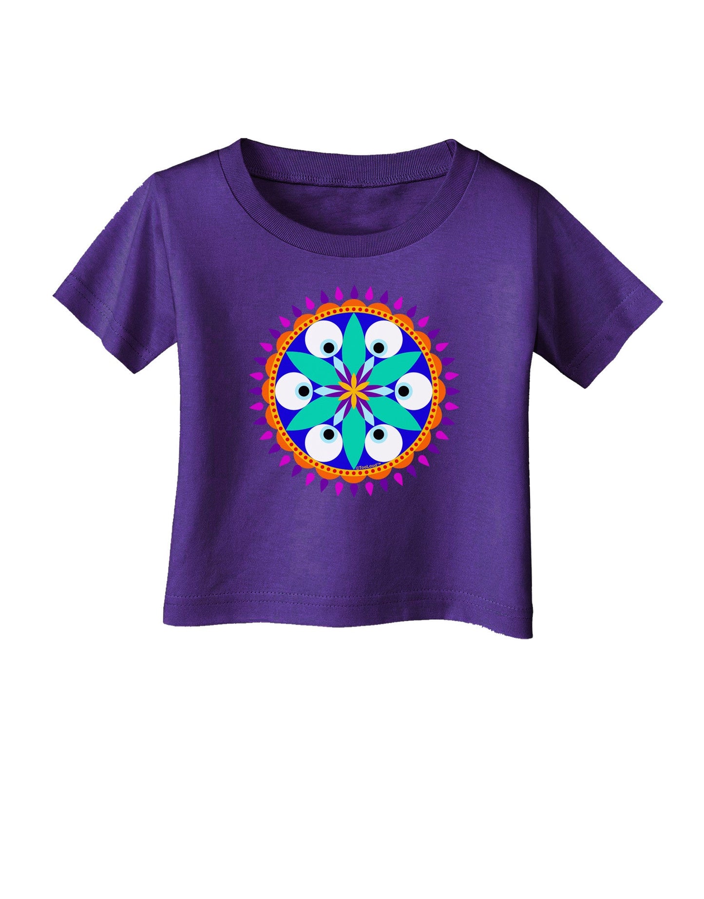 Evil Eye Protection Mandala Infant T-Shirt Dark by-Infant T-Shirt-TooLoud-Purple-06-Months-Davson Sales