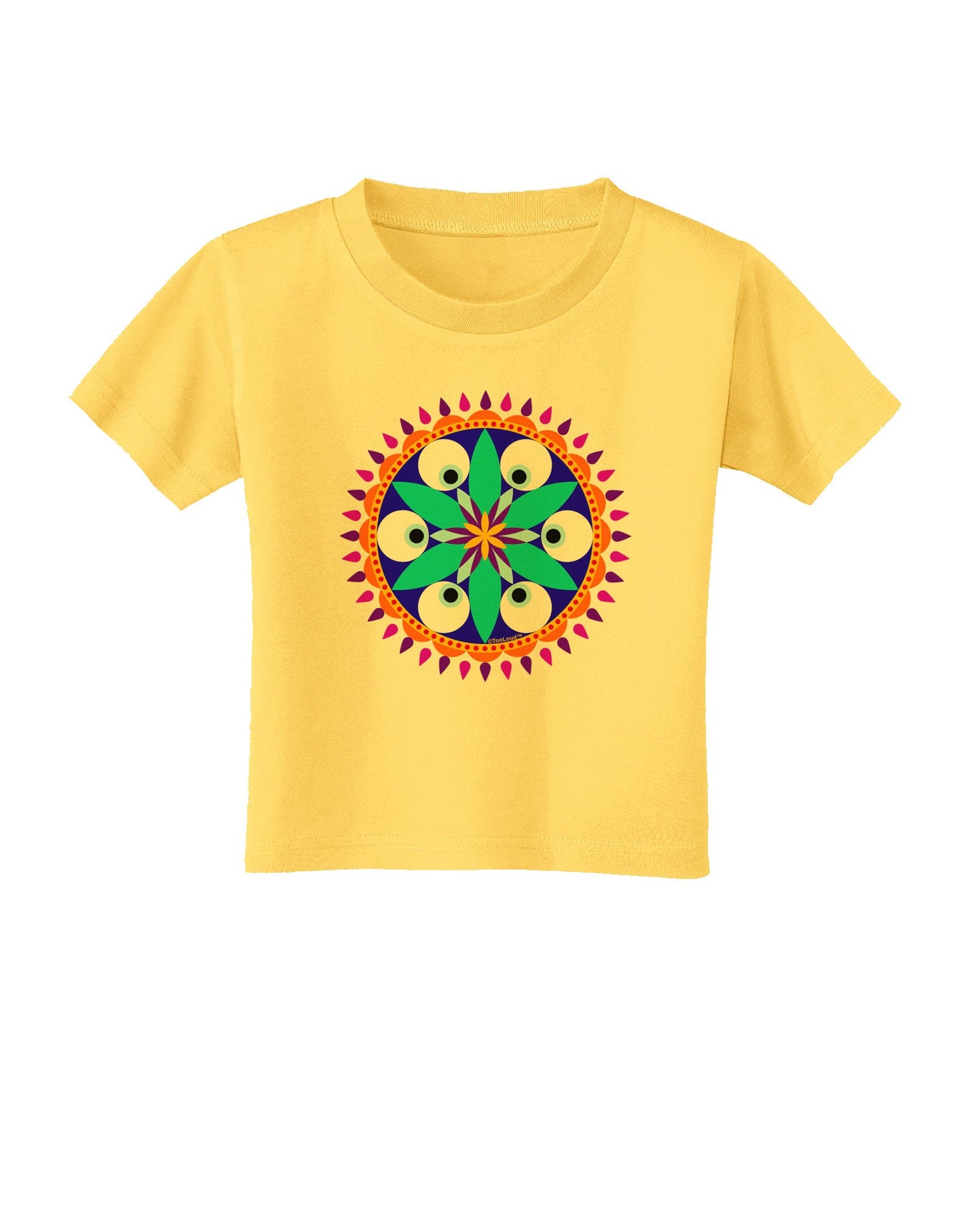 Evil Eye Protection Mandala Toddler T-Shirt-Toddler T-Shirt-TooLoud-Yellow-2T-Davson Sales