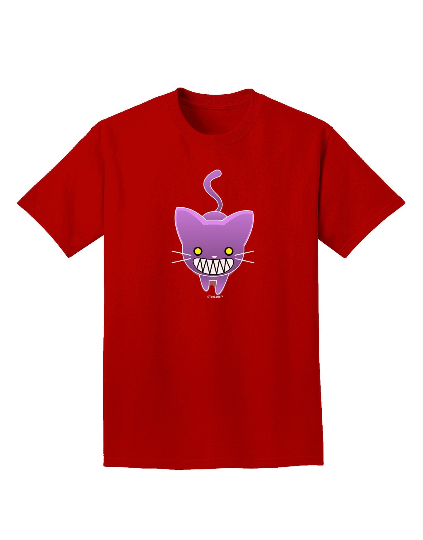 Evil Kitty Adult Dark T-Shirt-Mens T-Shirt-TooLoud-Red-Small-Davson Sales