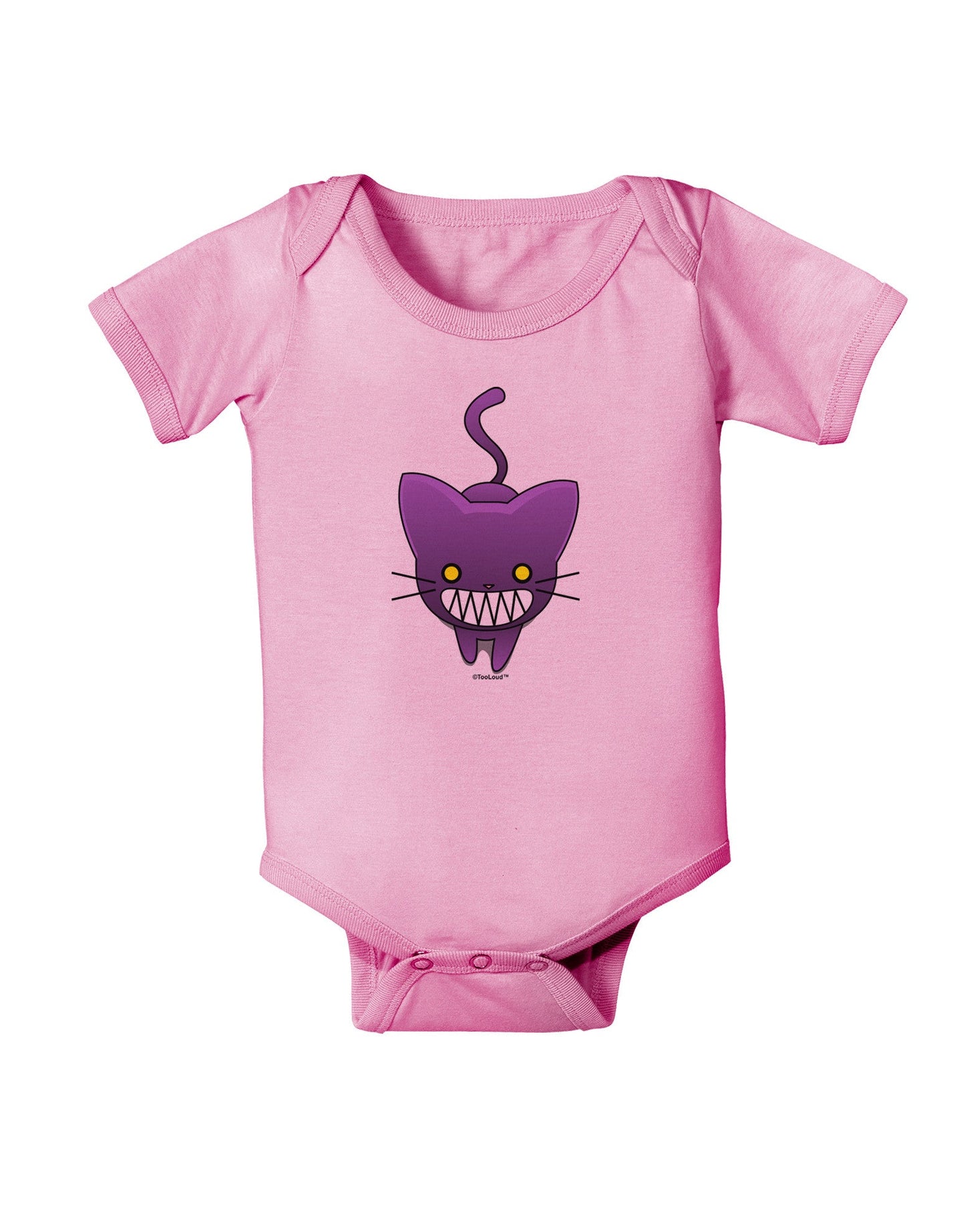 Evil Kitty Baby Romper Bodysuit-Baby Romper-TooLoud-Pink-06-Months-Davson Sales