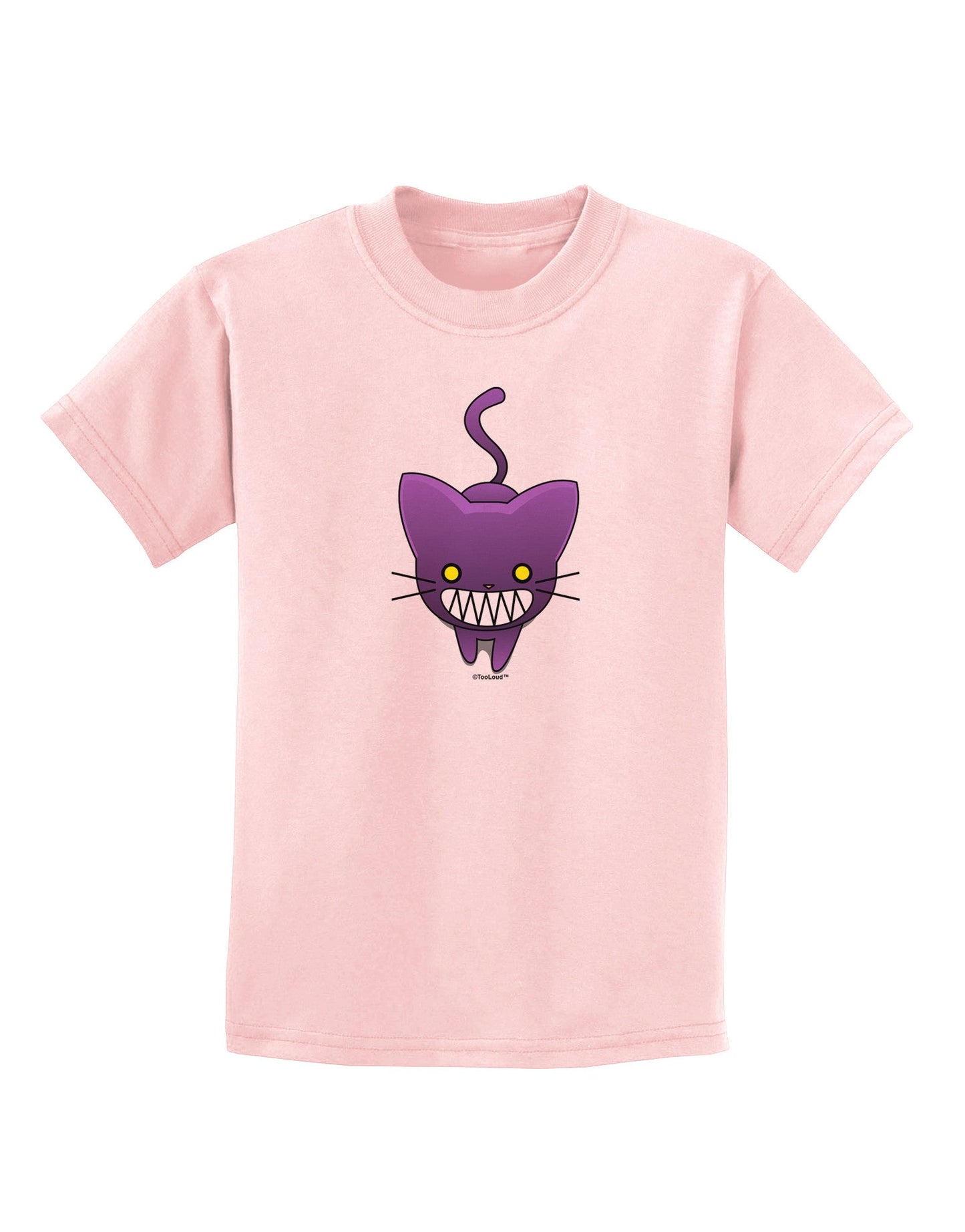 Evil Kitty Childrens T-Shirt-Childrens T-Shirt-TooLoud-PalePink-X-Small-Davson Sales