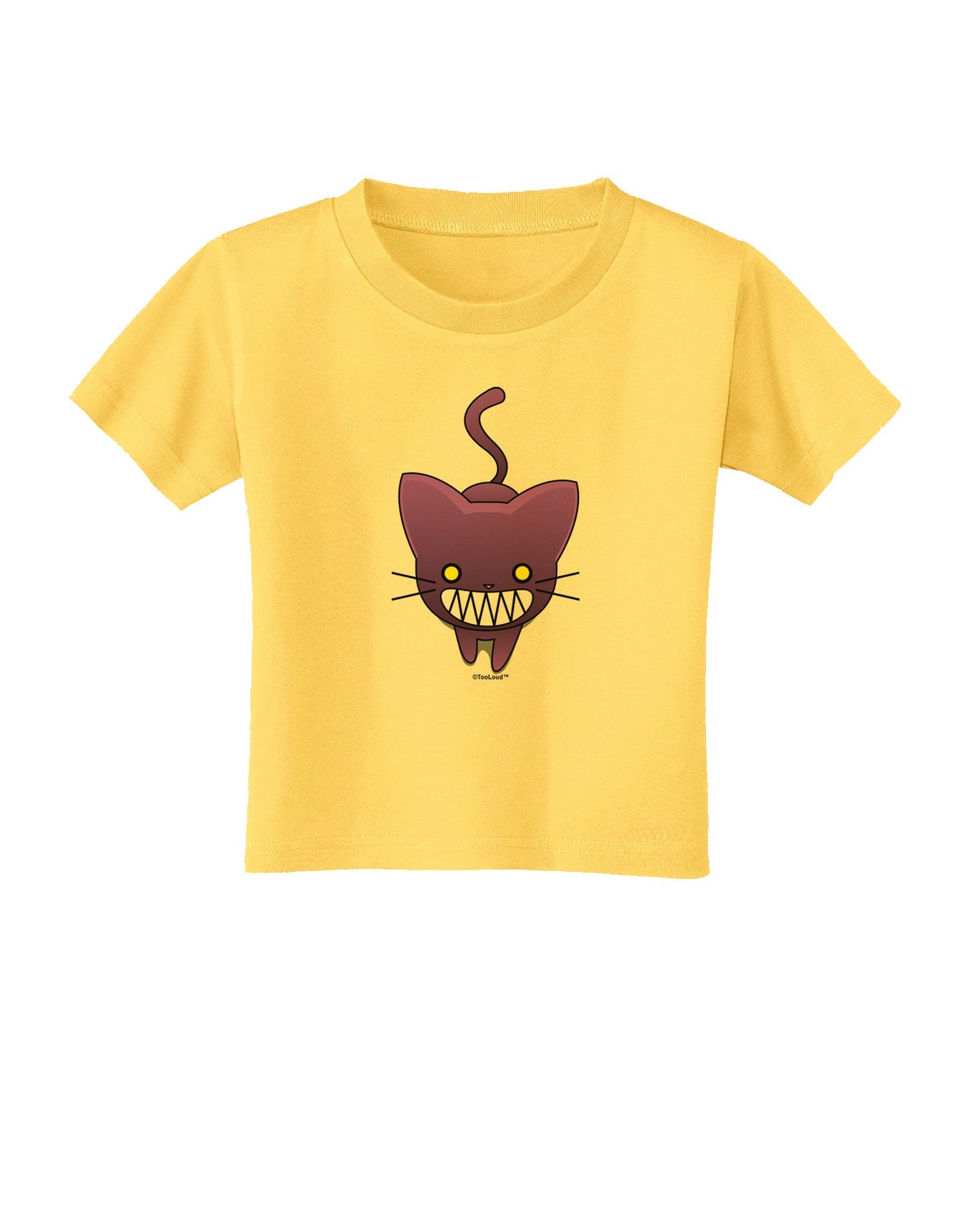 Evil Kitty Toddler T-Shirt-Toddler T-Shirt-TooLoud-Yellow-2T-Davson Sales