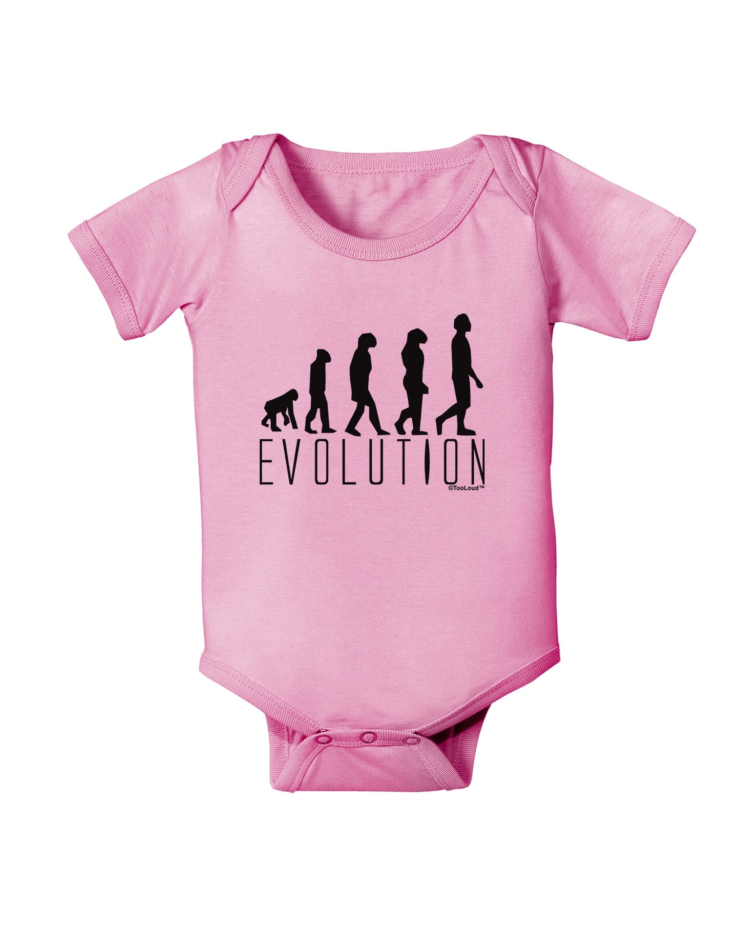 Evolution of Man Baby Romper Bodysuit by TooLoud-Baby Romper-TooLoud-Light-Pink-06-Months-Davson Sales