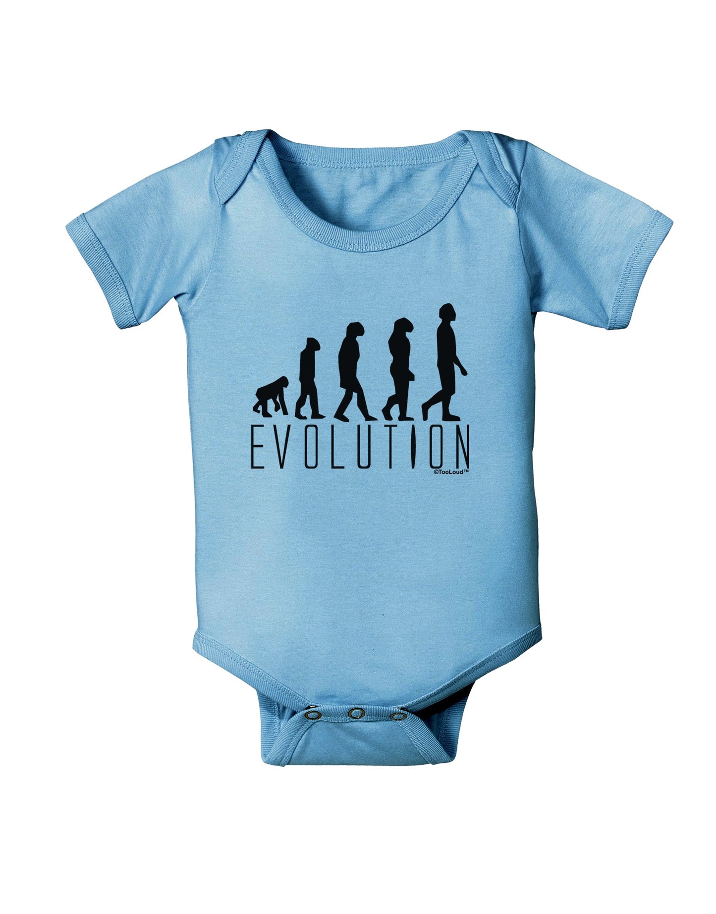 Evolution of Man Baby Romper Bodysuit by TooLoud-Baby Romper-TooLoud-Light-Blue-06-Months-Davson Sales