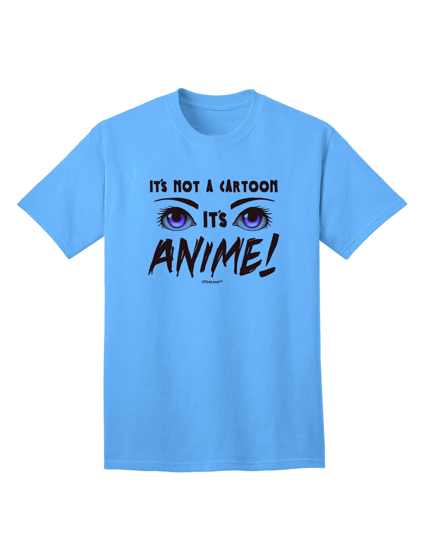 Exclusive Collection: 'Not A Cartoon Eyes' Magenta Adult T-Shirt-Mens T-shirts-TooLoud-Aquatic-Blue-Small-Davson Sales