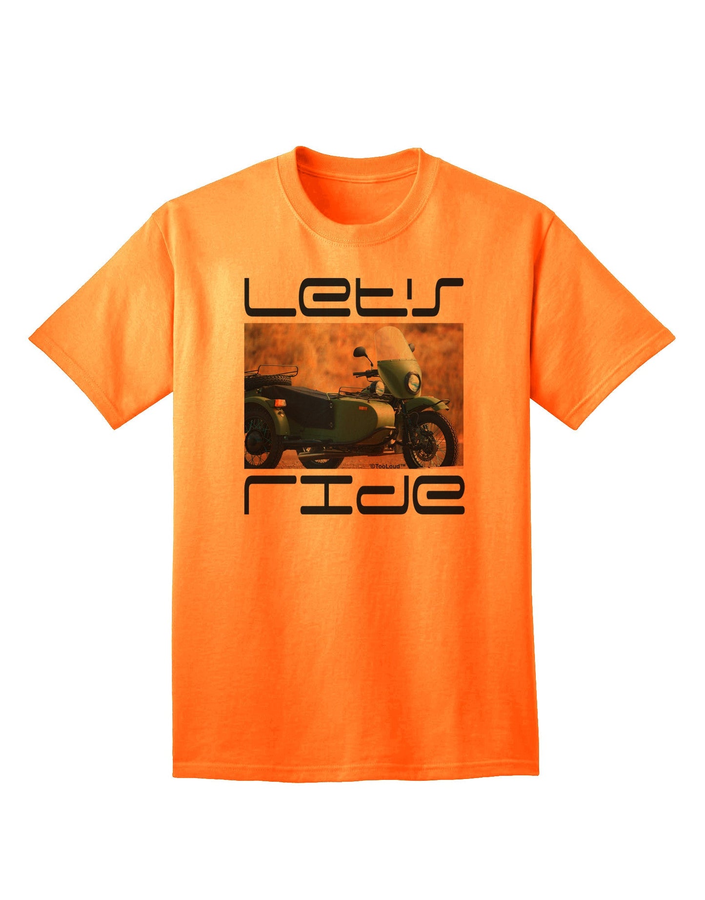 Experience the Thrill: Let's Ride Sidecar Motorcycle Adult T-Shirt Collection-Mens T-shirts-TooLoud-Neon-Orange-Small-Davson Sales