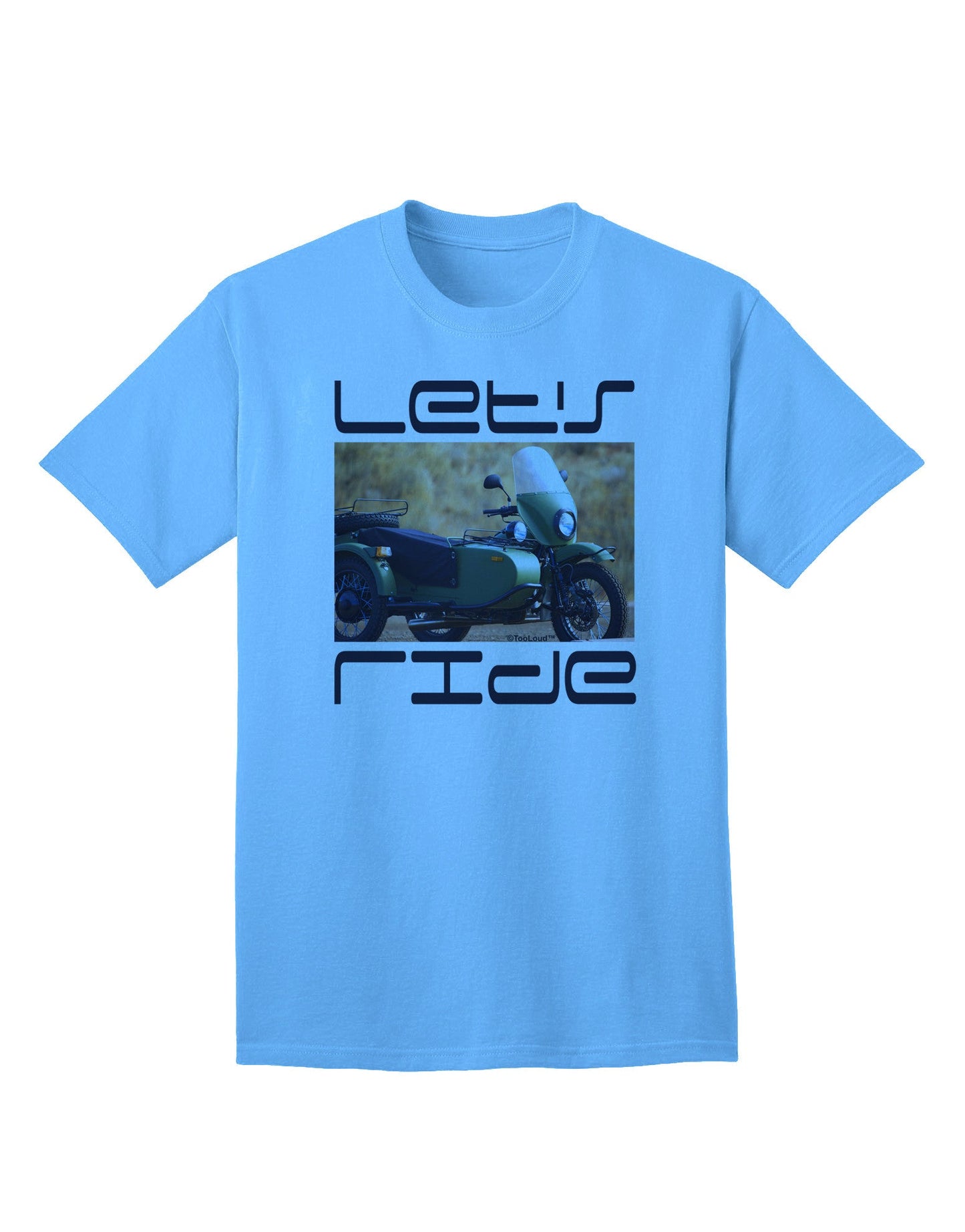 Experience the Thrill: Let's Ride Sidecar Motorcycle Adult T-Shirt Collection-Mens T-shirts-TooLoud-Aquatic-Blue-Small-Davson Sales
