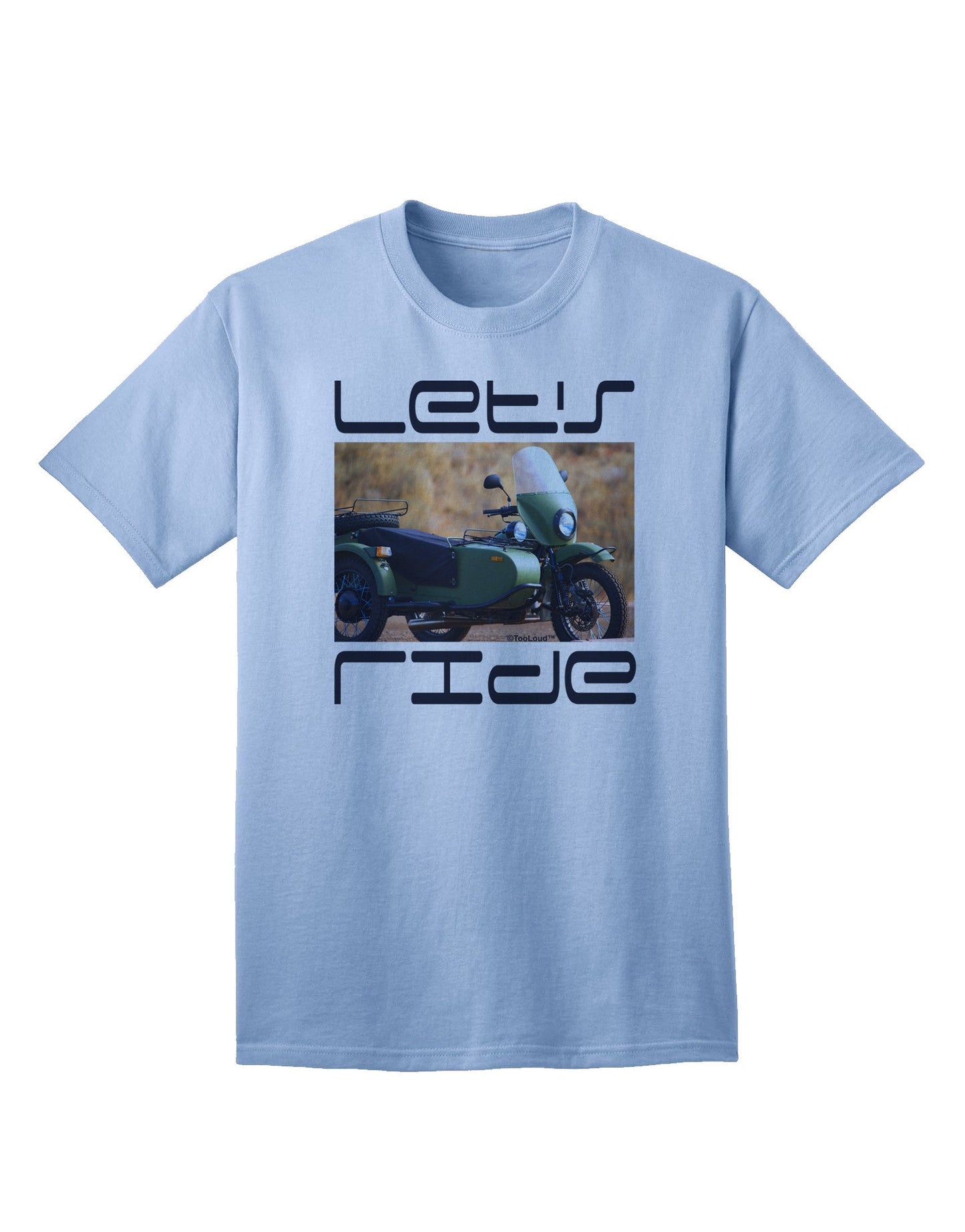 Experience the Thrill: Let's Ride Sidecar Motorcycle Adult T-Shirt Collection-Mens T-shirts-TooLoud-Light-Blue-Small-Davson Sales