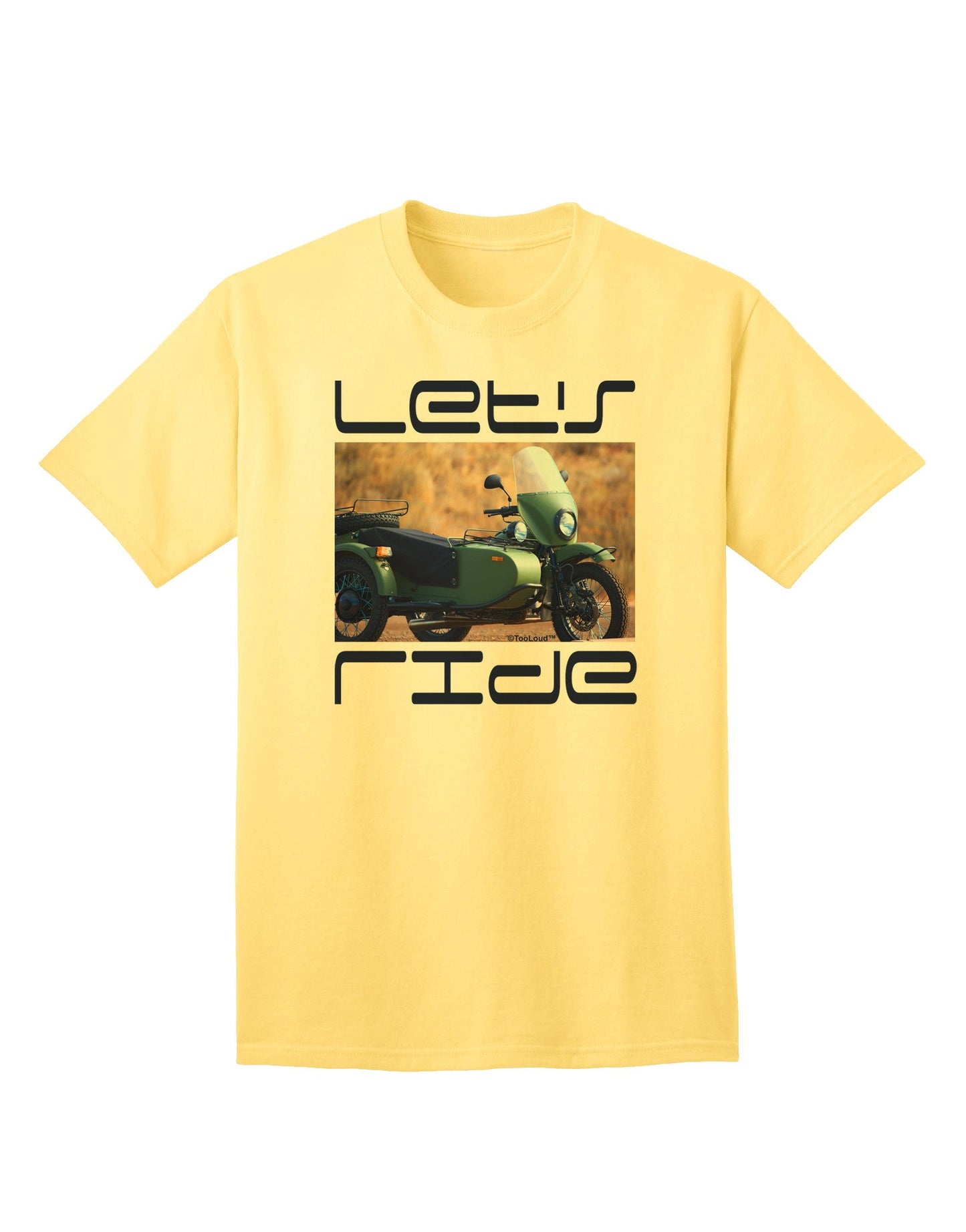 Experience the Thrill: Let's Ride Sidecar Motorcycle Adult T-Shirt Collection-Mens T-shirts-TooLoud-Yellow-Small-Davson Sales