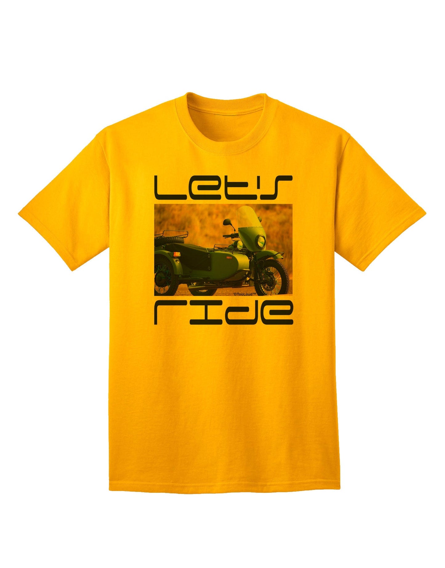 Experience the Thrill: Let's Ride Sidecar Motorcycle Adult T-Shirt Collection-Mens T-shirts-TooLoud-Gold-Small-Davson Sales