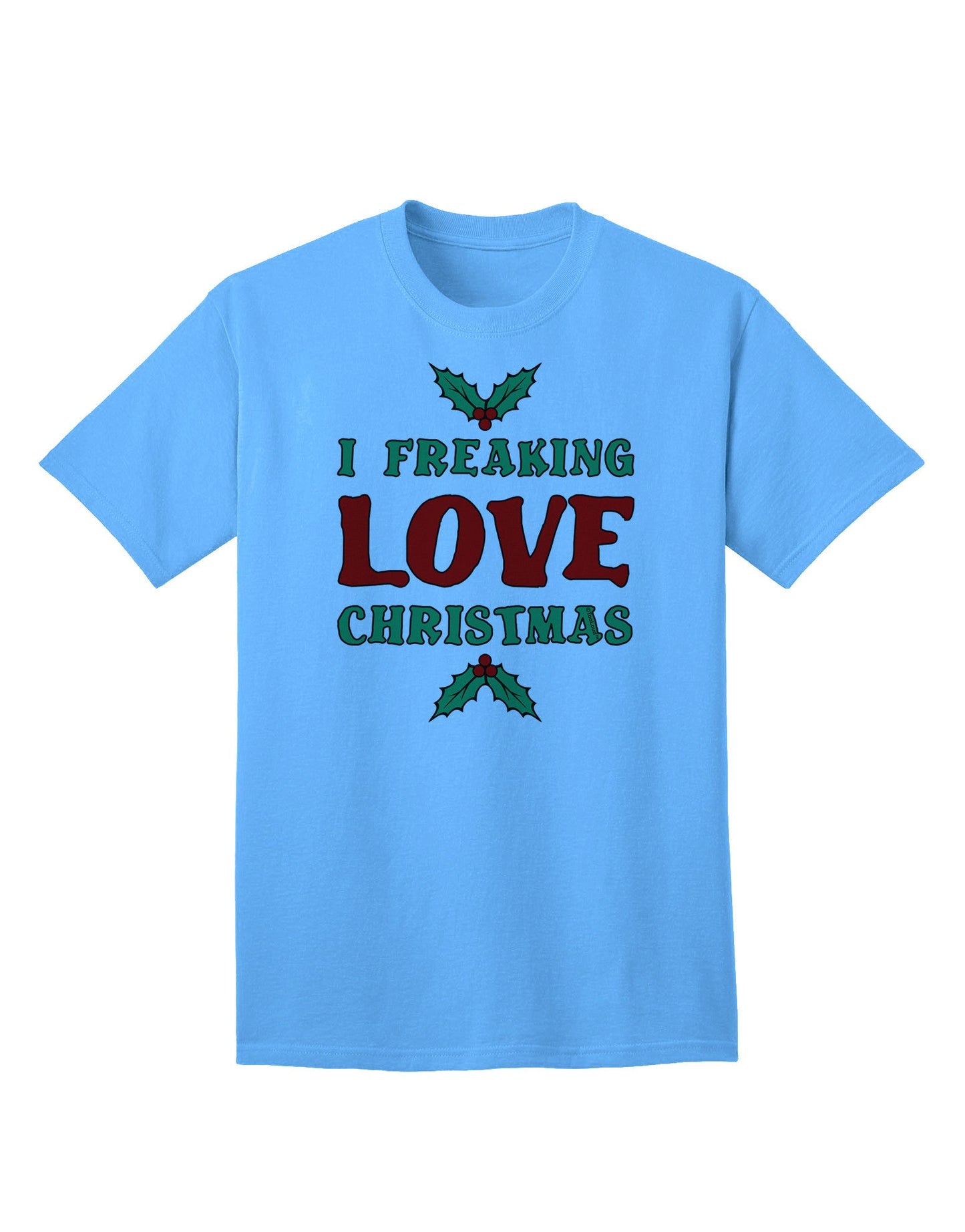 Express Your Festive Spirit: I F-ing Love Christmas - Humorous Adult T-Shirt Collection-Mens T-shirts-TooLoud-Aquatic-Blue-Small-Davson Sales